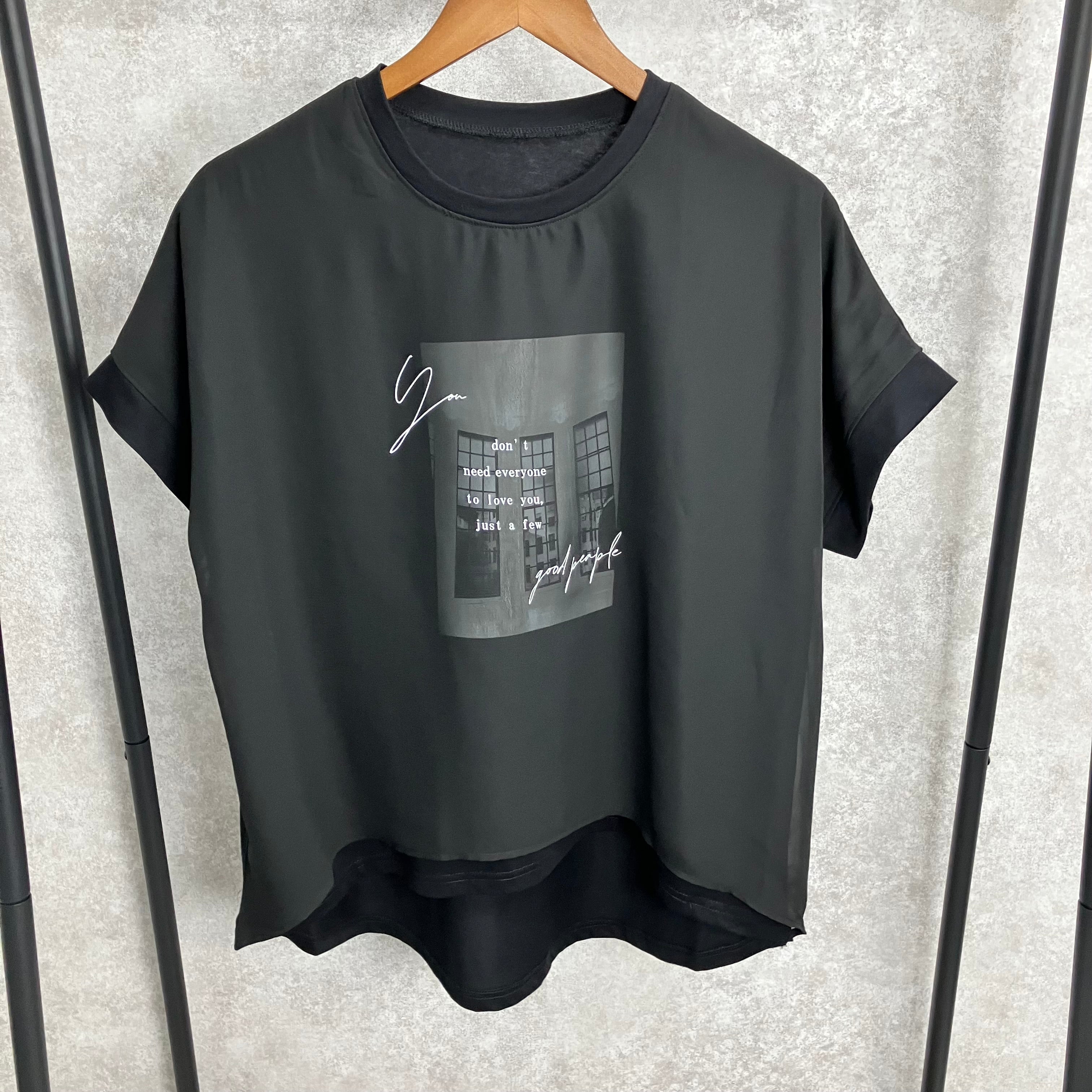 プリントレースTシャツ ブラック※7/16~22迄に順次発送予定