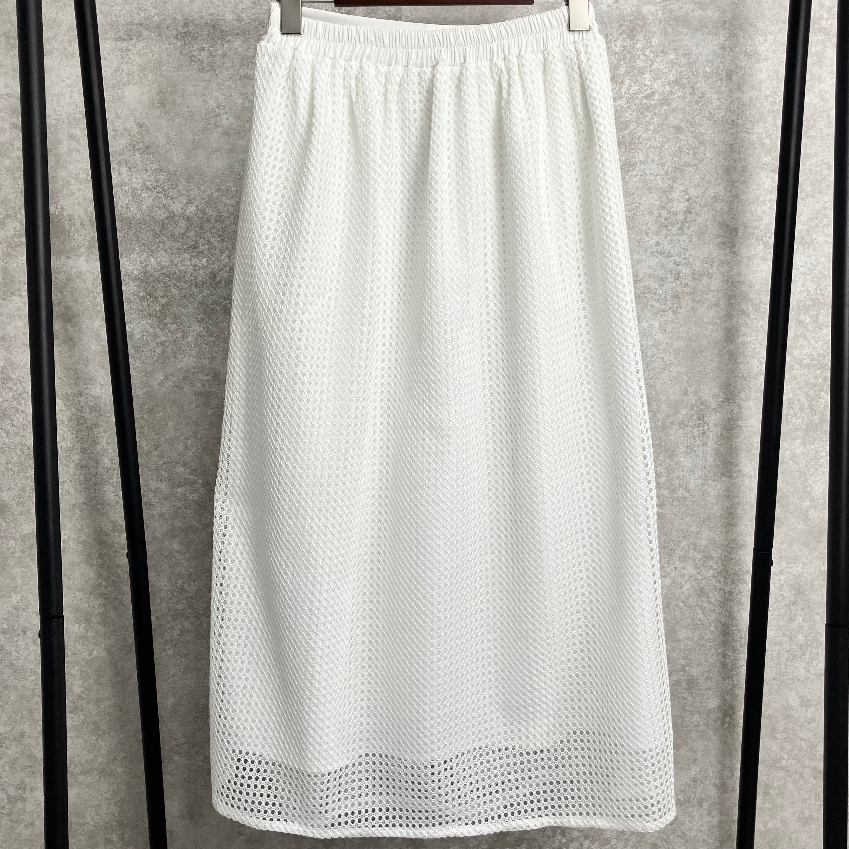 格子柄スカート オフホワイト ※7/16~22迄に順次発送予定