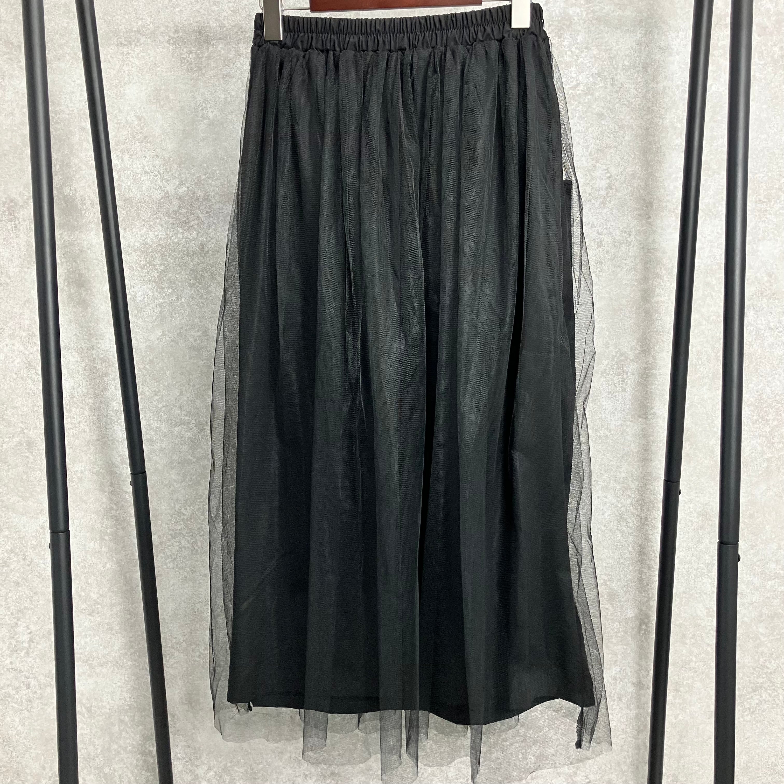 ポケット付きチュールスカート ブラック※4/30~5/6までに順次配送予定