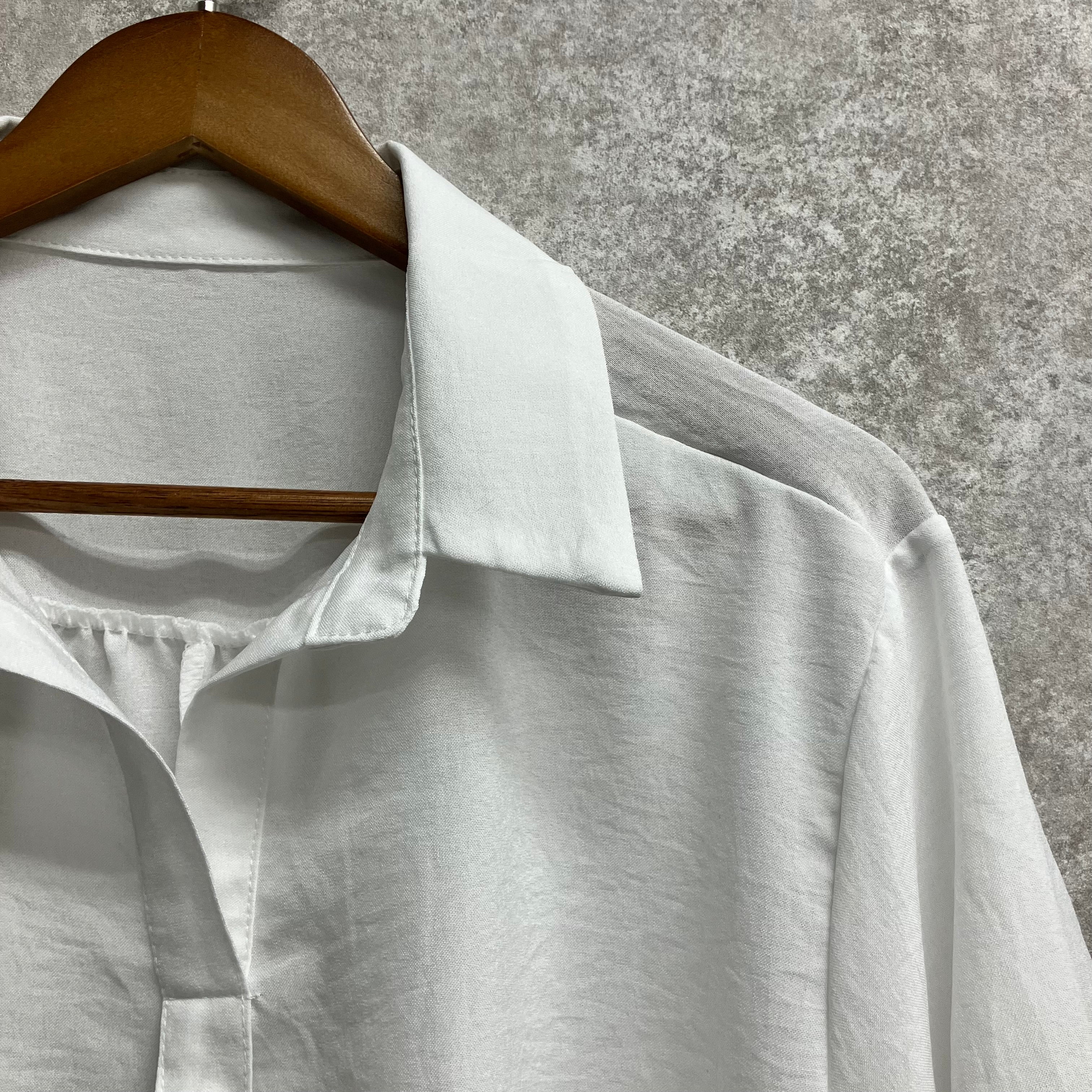 7分丈ゆったりシャツ オフホワイト※7/30~8/5迄に順次発送予定