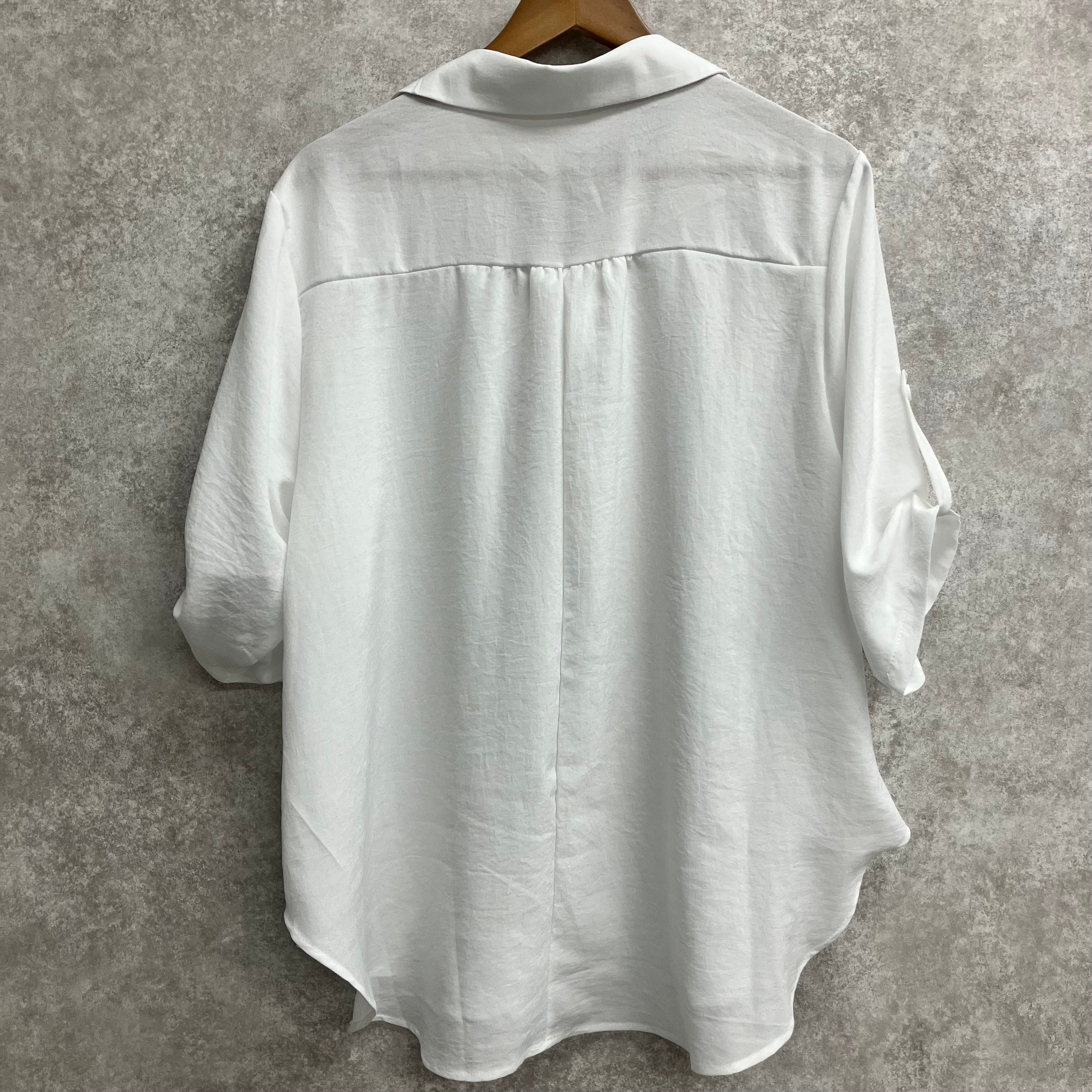 7分丈ゆったりシャツ オフホワイト※7/30~8/5迄に順次発送予定