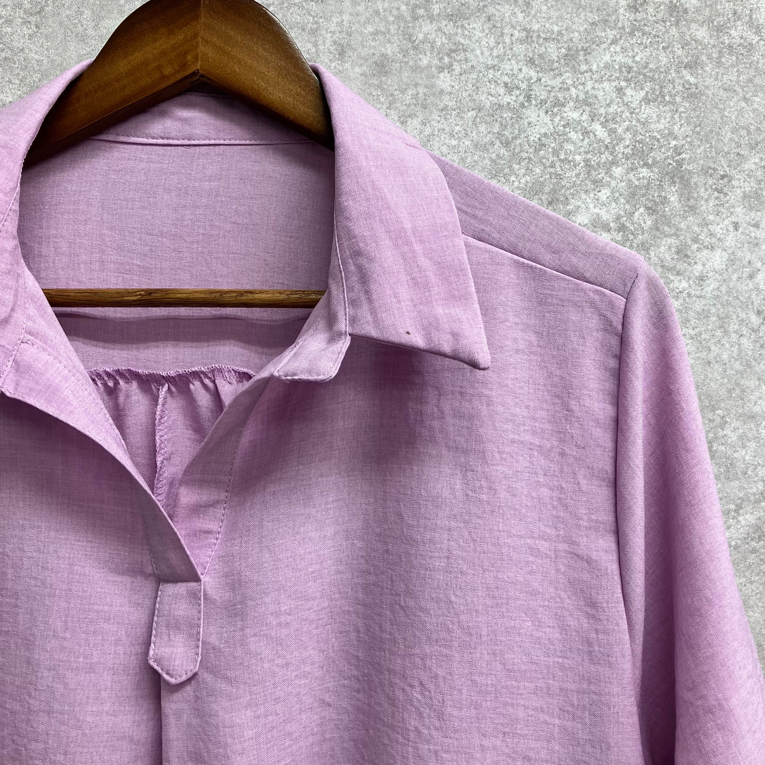 7分丈ゆったりシャツ パープル※7/30~8/5迄に順次発送予定