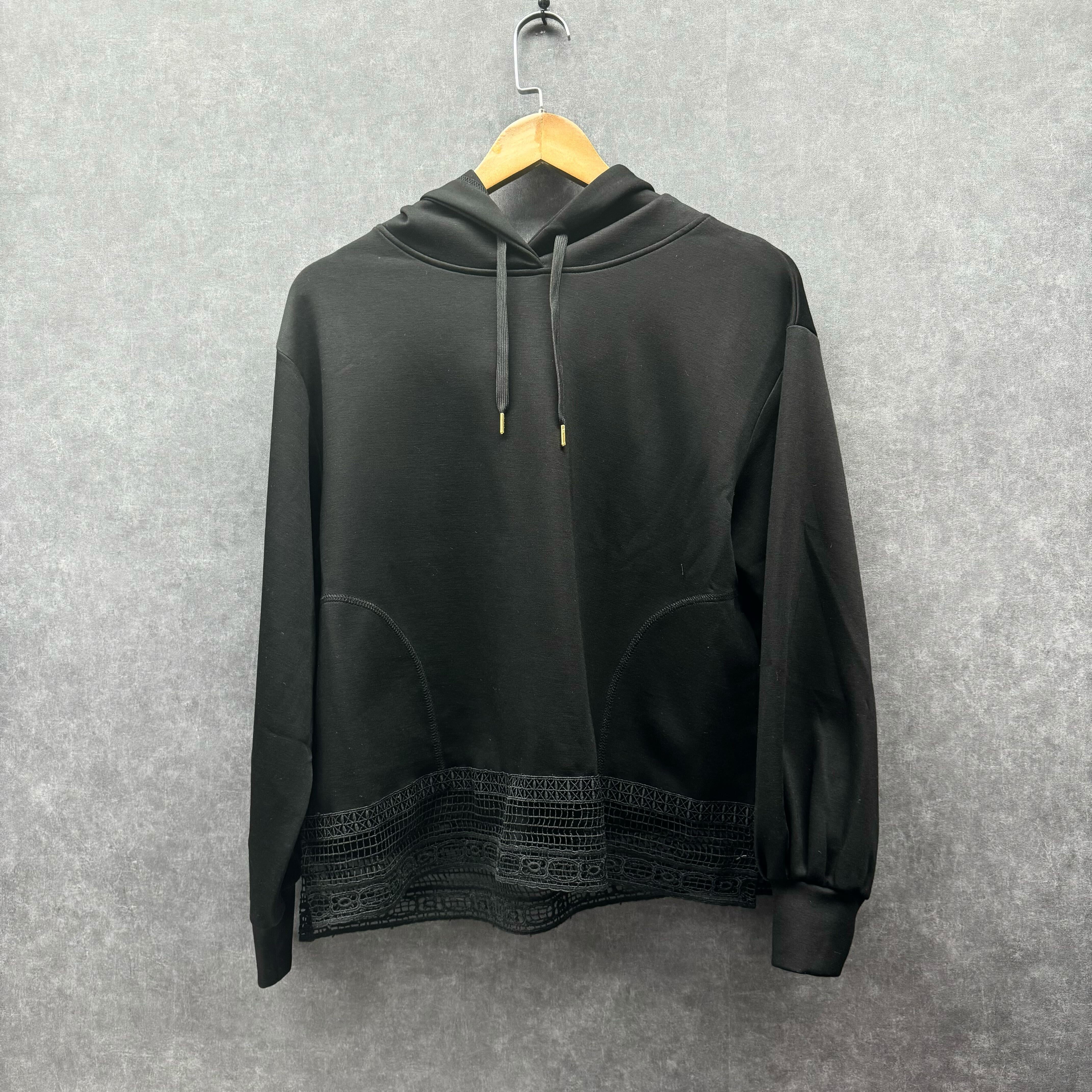 裾レース フードトップス ブラック※3/4迄に順次発送予定