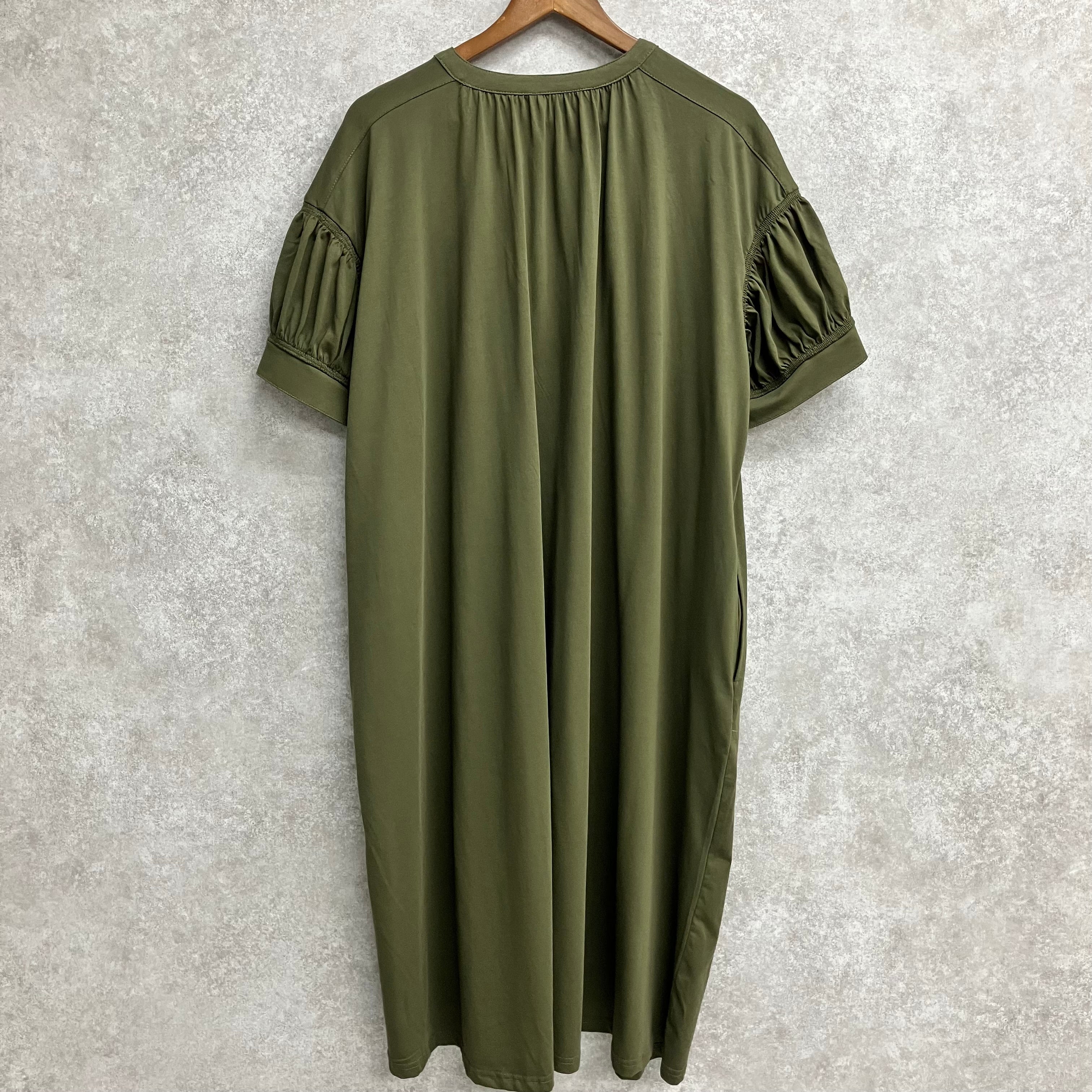 フロントボタンワンピース カーキ※5/14~20迄に順次発送予定