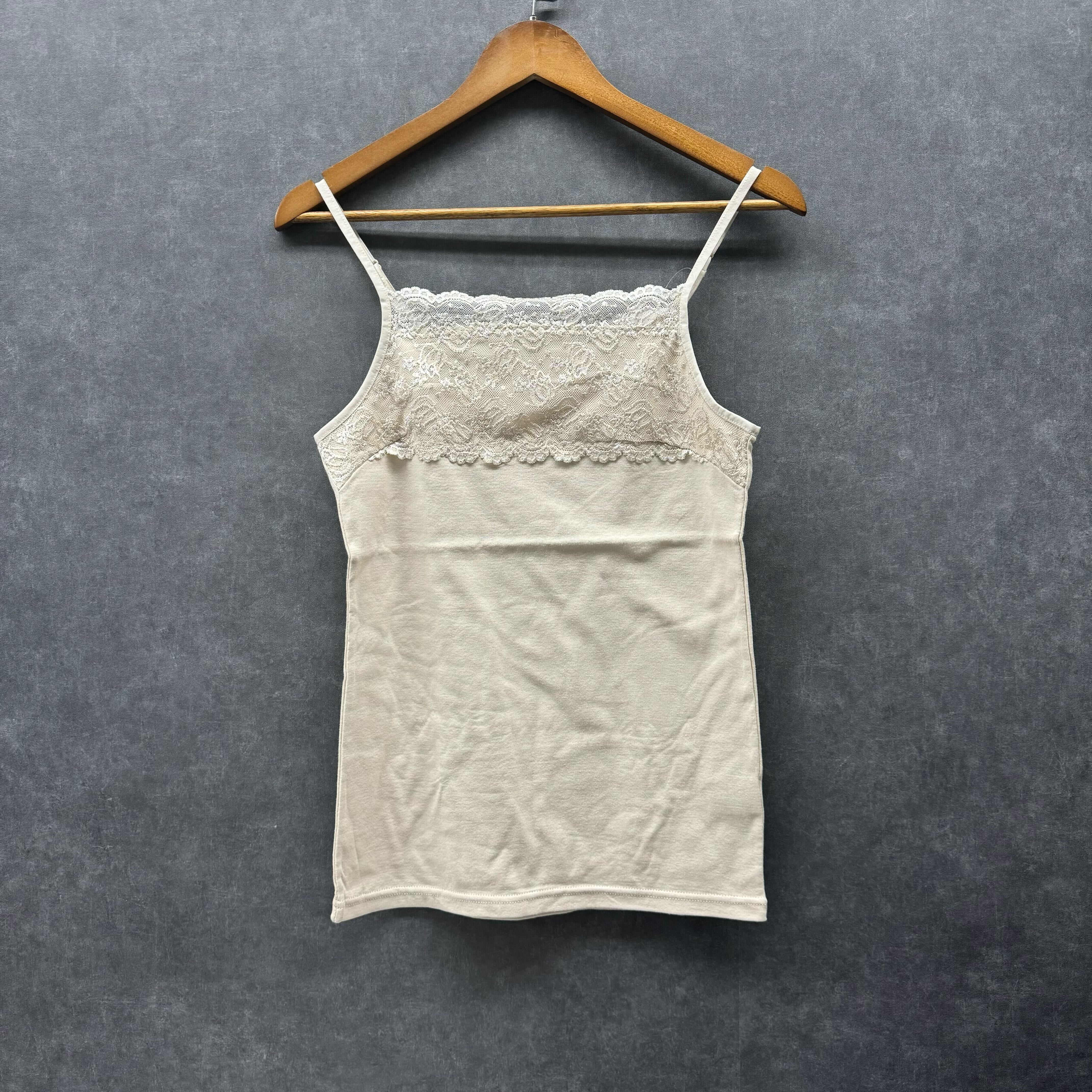 コットンレースキャミソール ベージュ※3/25迄に順次発送予定