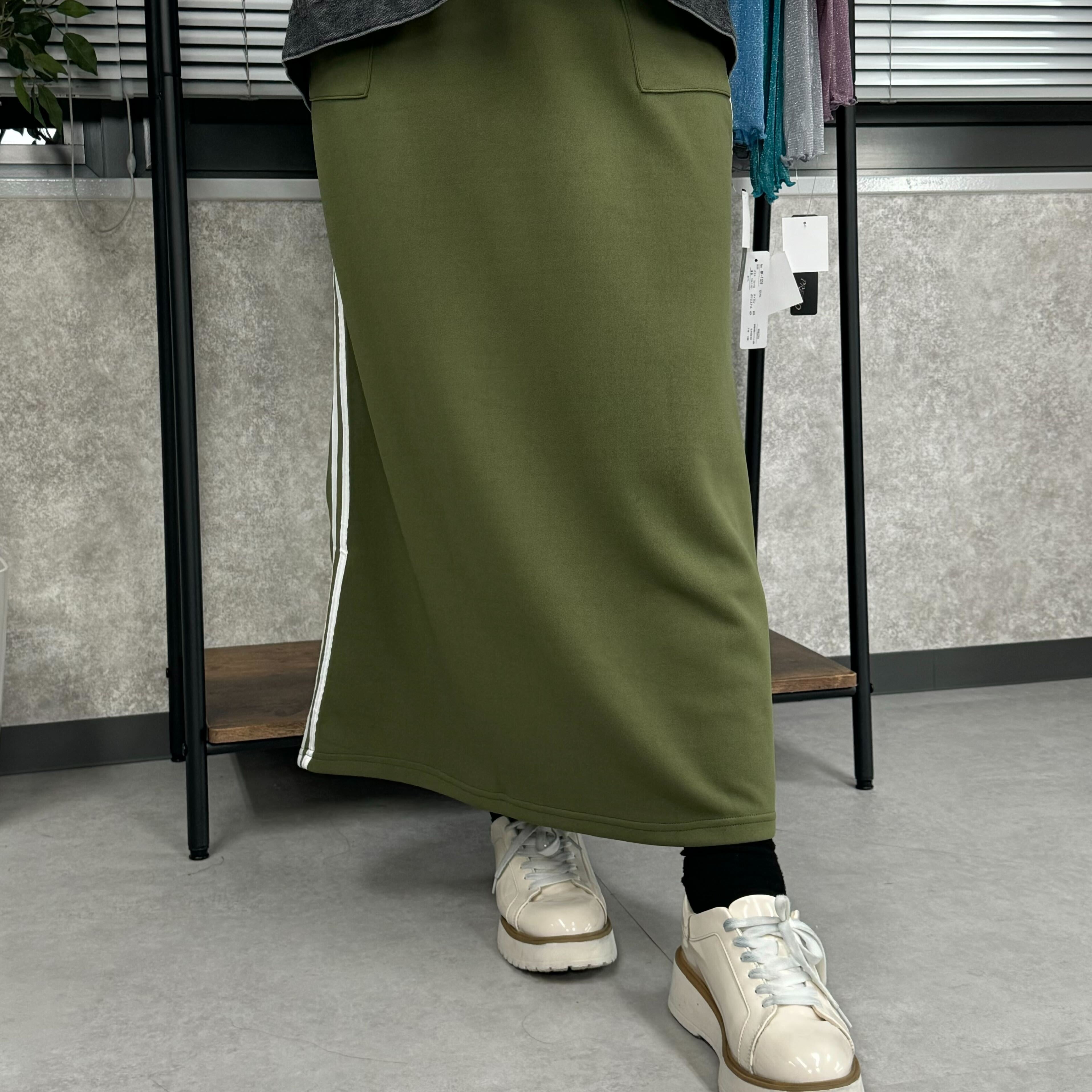 サイドラインタイトスカート カーキ※4/16~22迄に順次発送予定