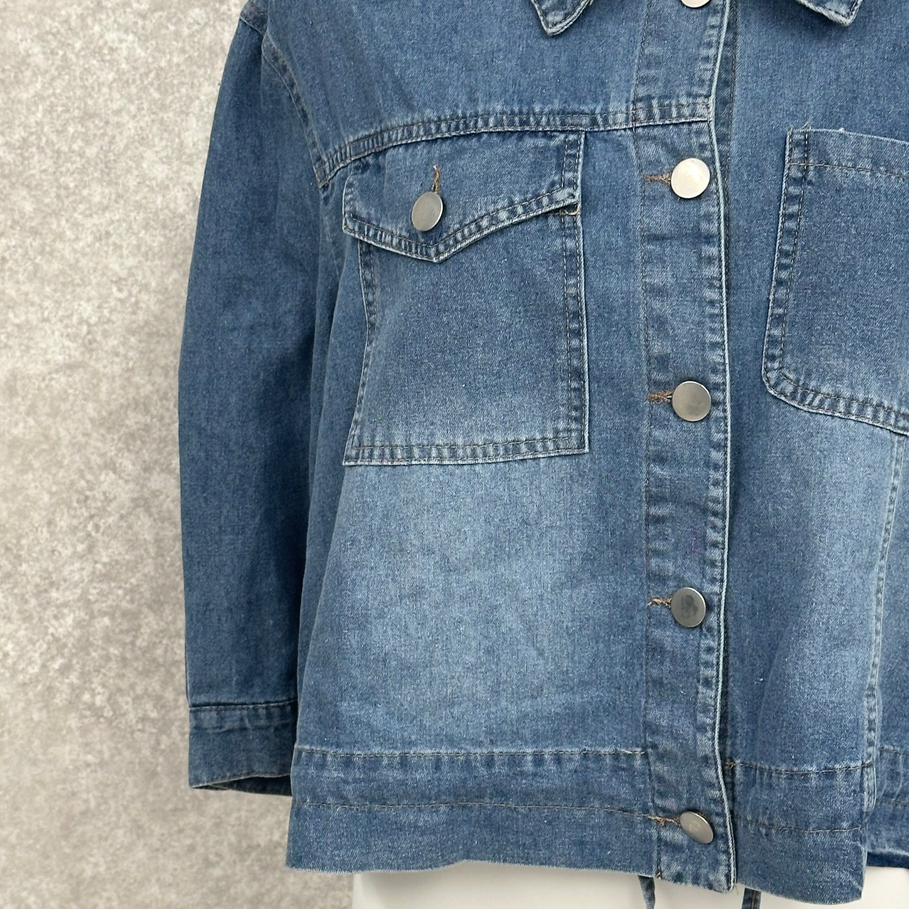 ポケットデザインデニムジャケット ブルー※4/1迄に順次発送予定