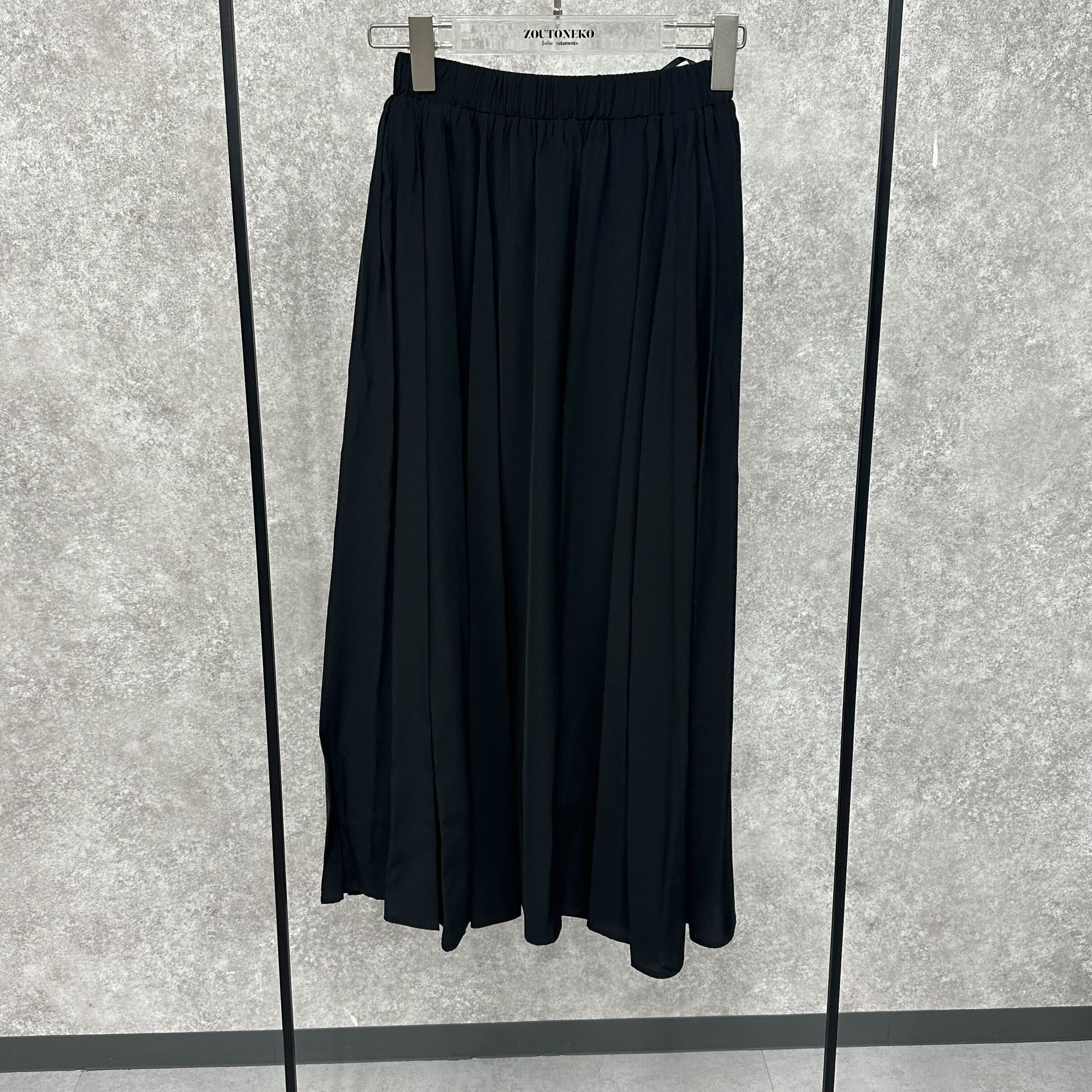 シンプルフレアロングスカート ブラック ※4/8迄に順次発送予定