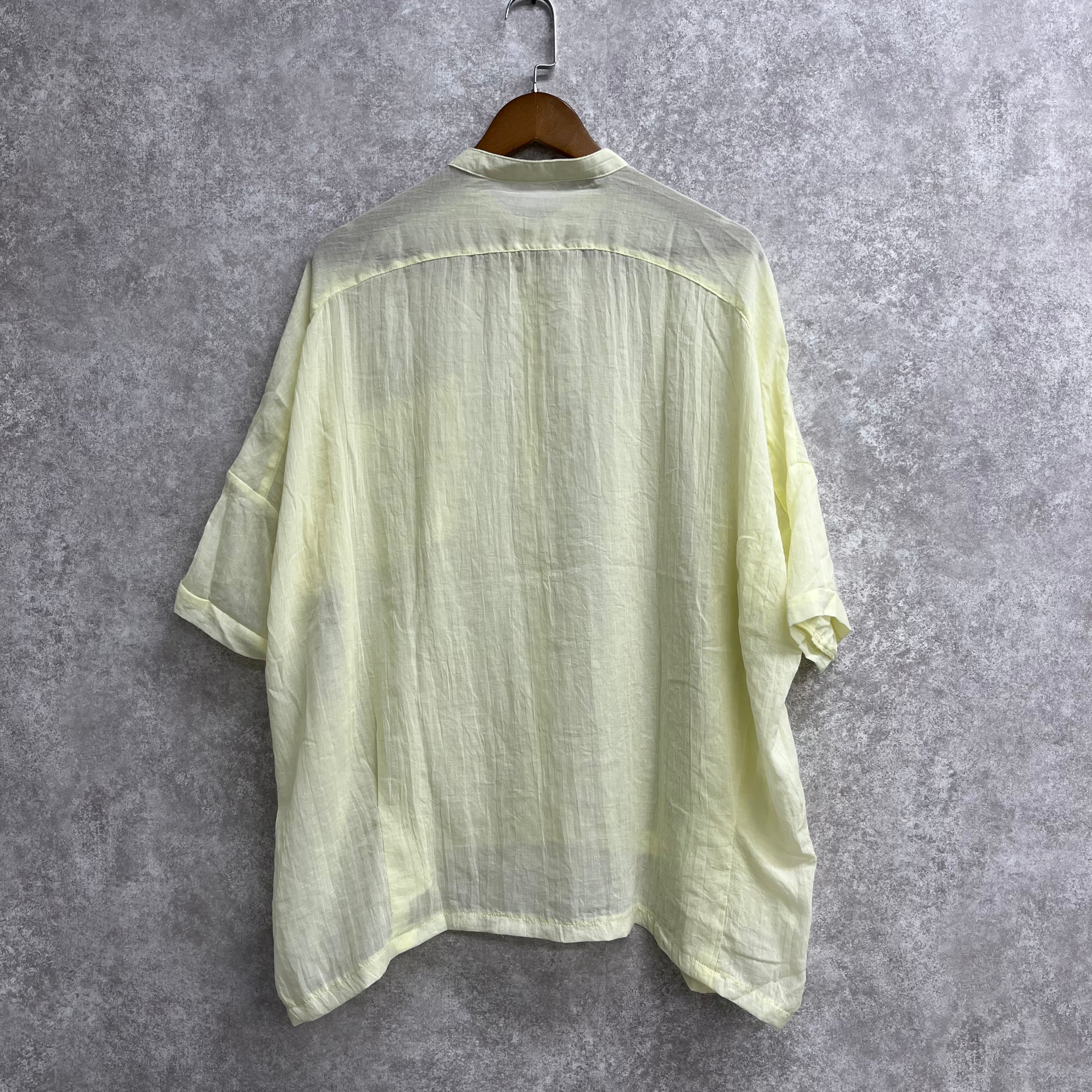 ワッシャー加工ドルマンシャツ イエロー ※5/28~6/3迄に順次発送予定