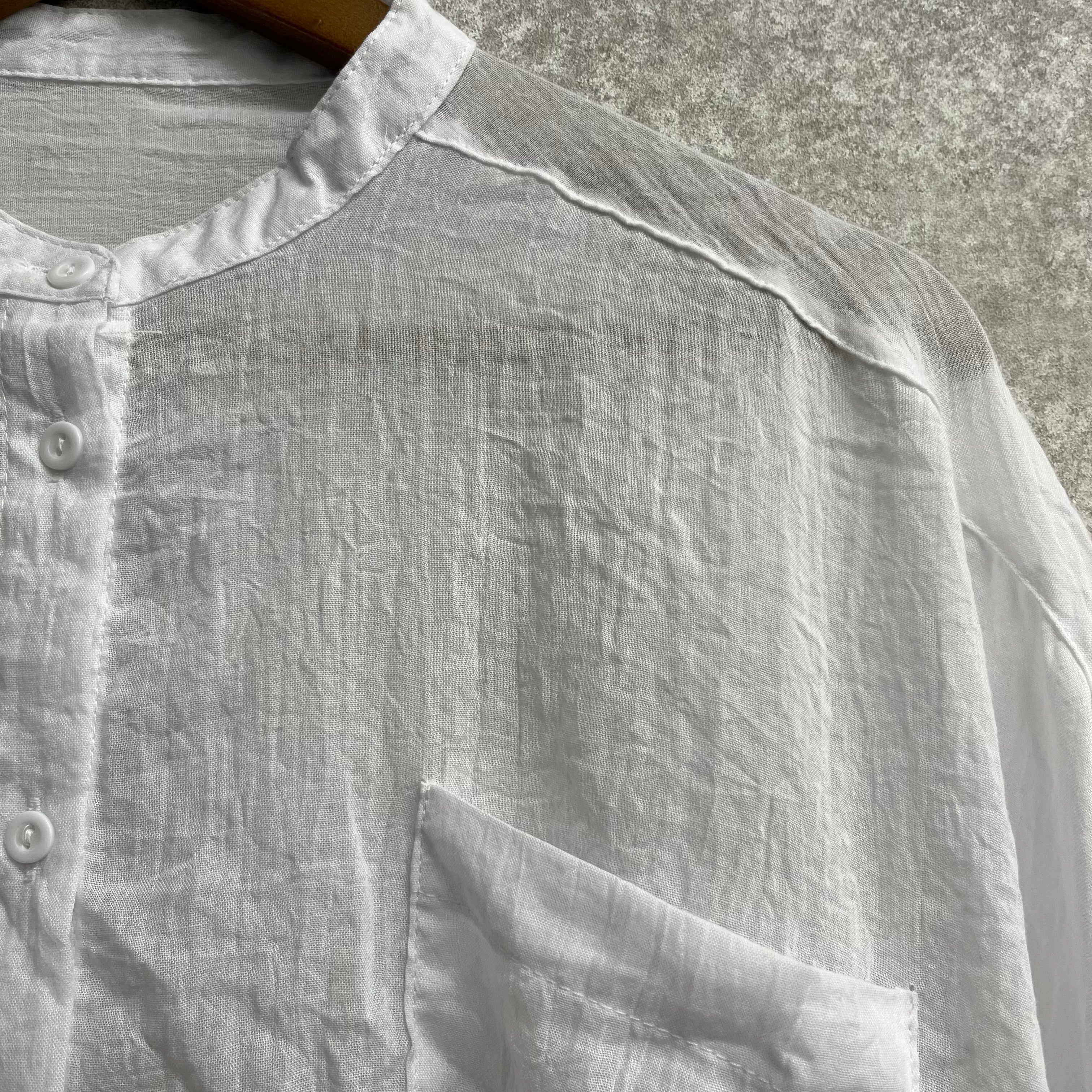 ワッシャー加工ドルマンシャツ ホワイト※4/16~22迄に順次発送予定