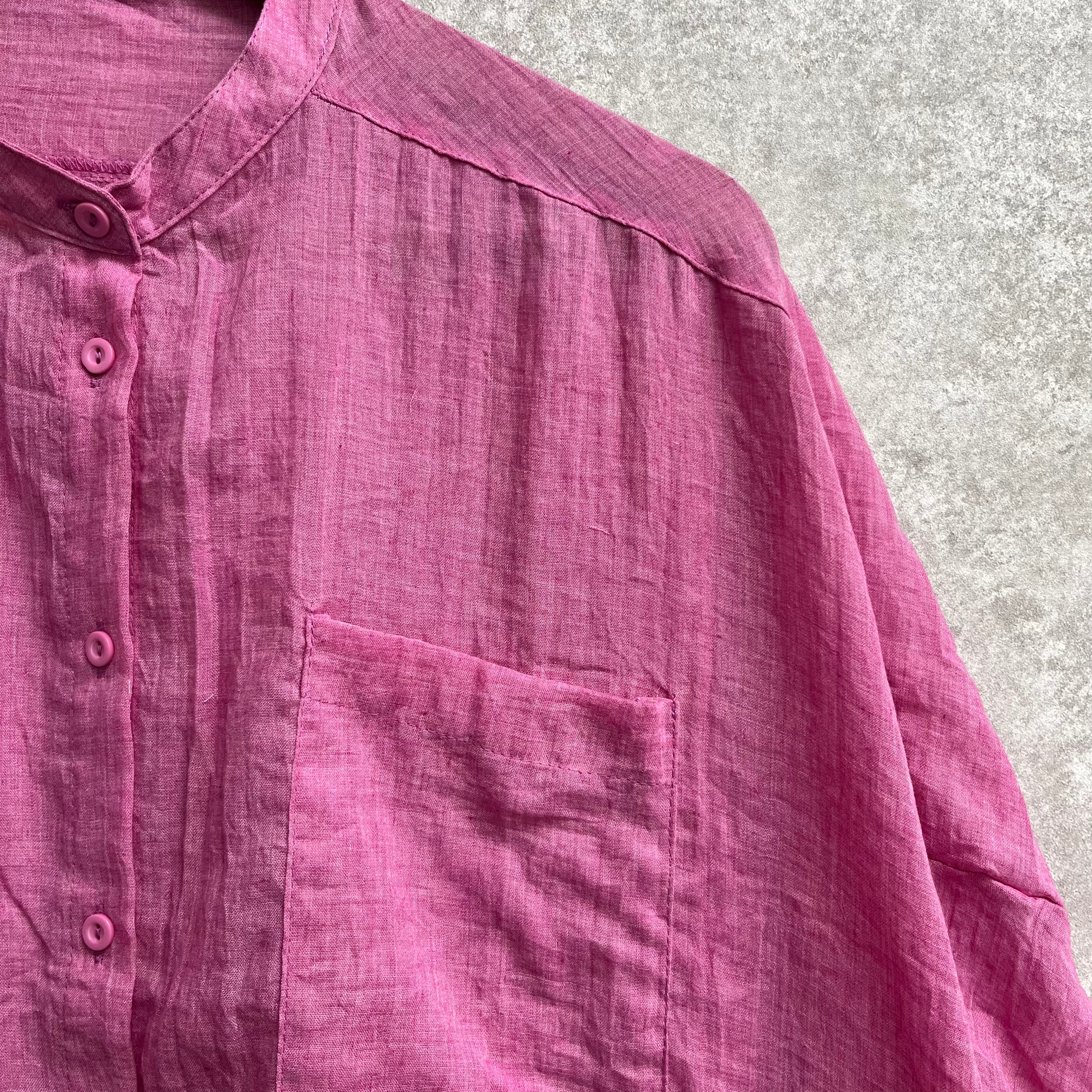 ワッシャー加工ドルマンシャツ ピンク ※5/28~6/3迄に順次発送予定