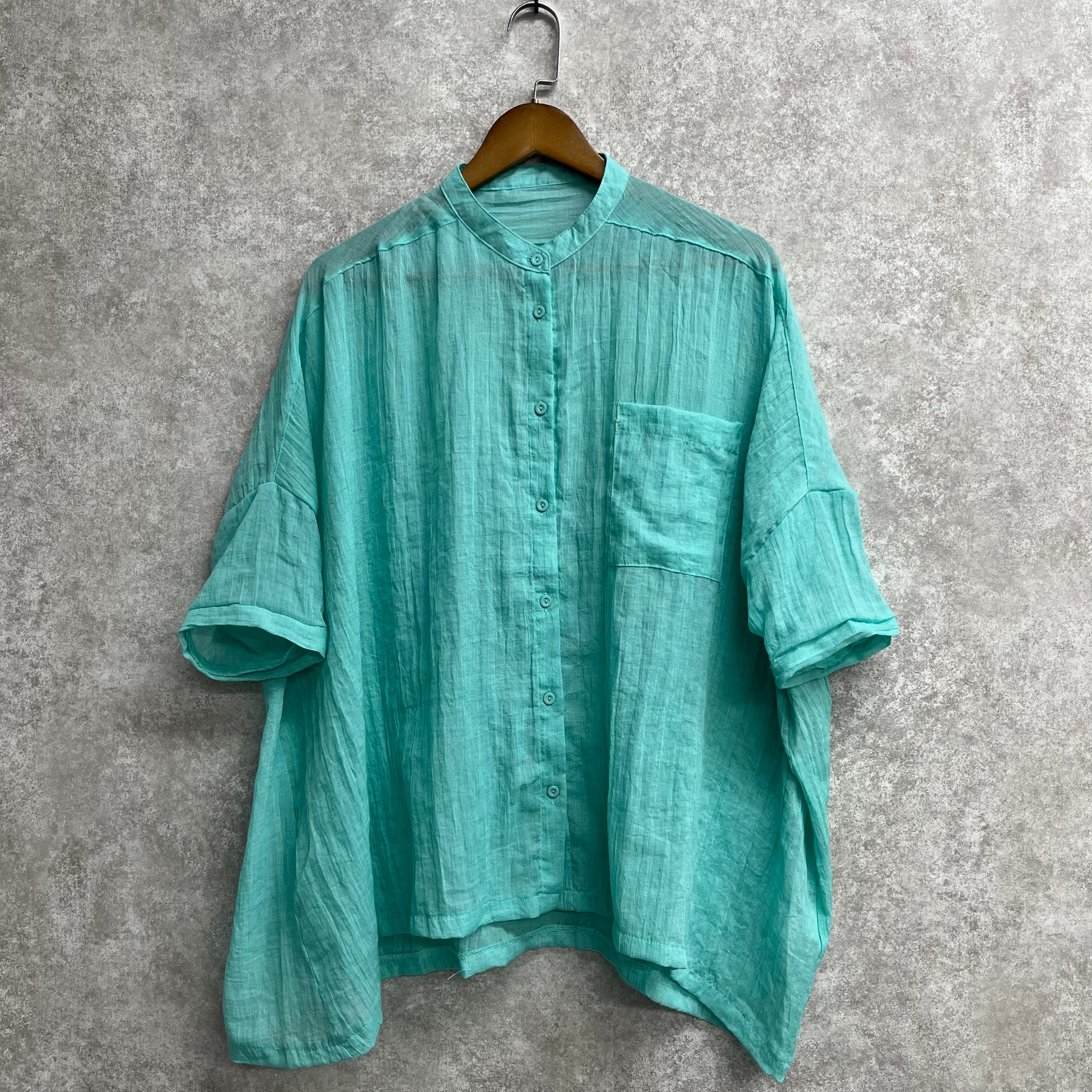 ワッシャー加工ドルマンシャツ ライトブルー※7/23~29迄に順次発送予定