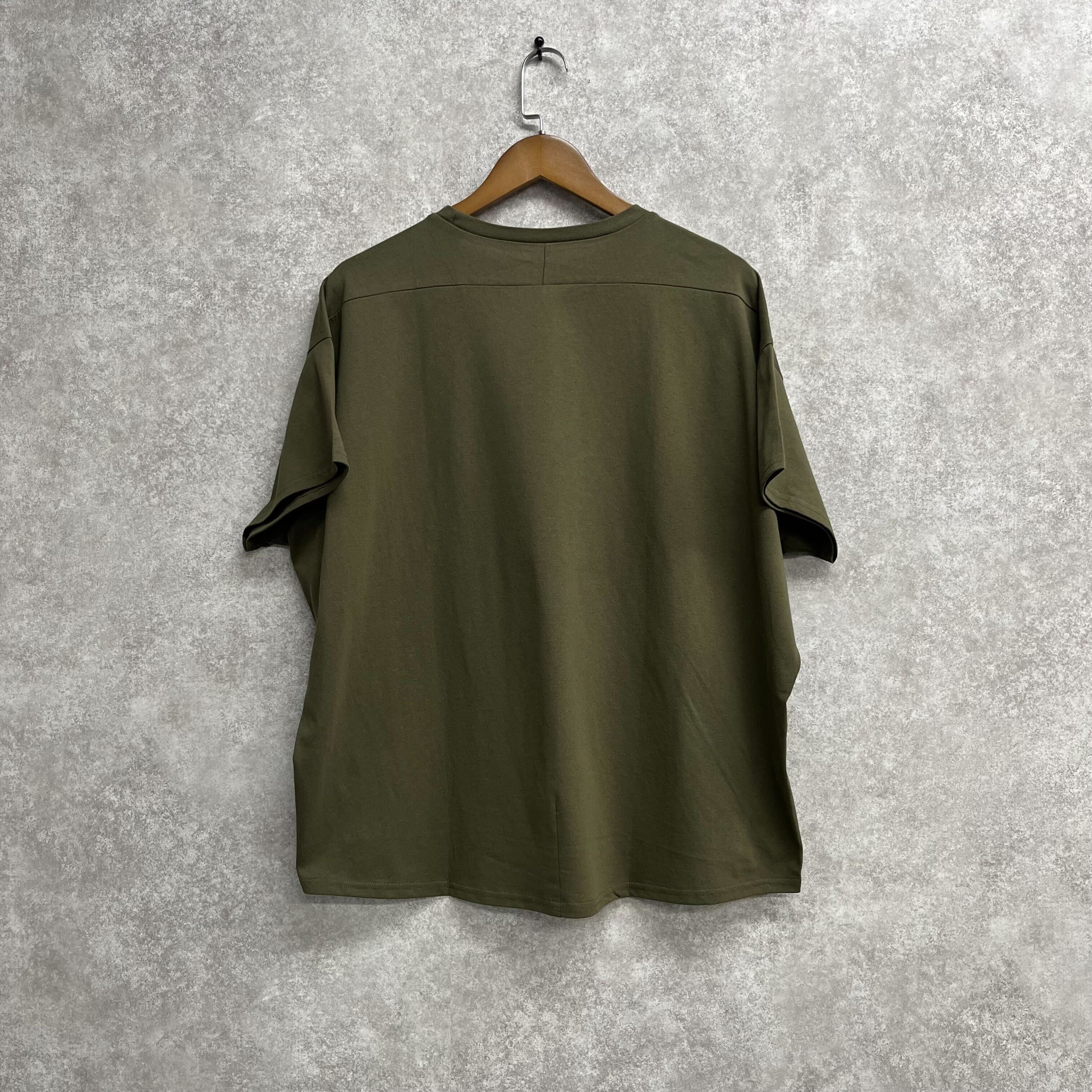 フラワーグラフィックポンチョTシャツ カーキ※4/8迄に順次発送予定