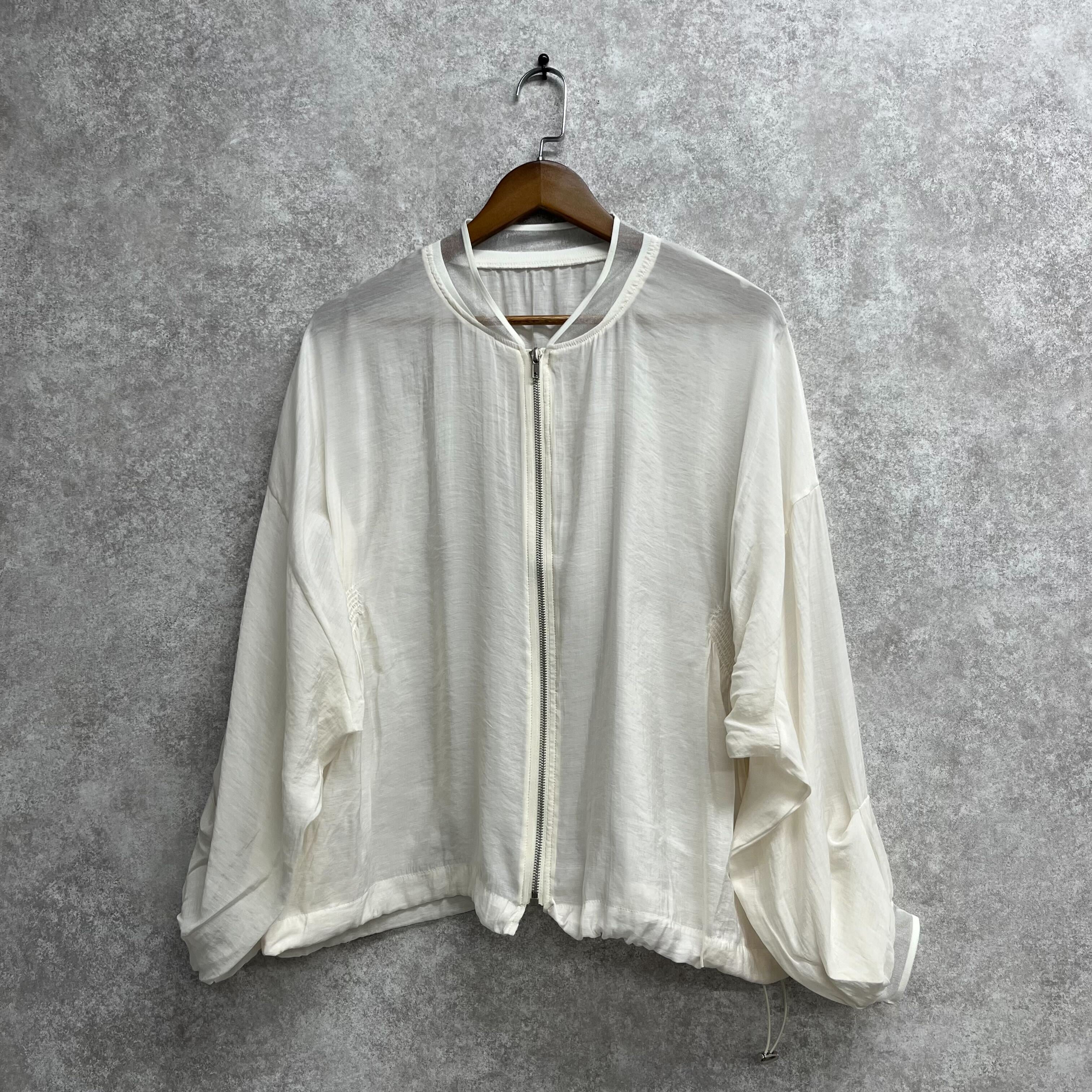 シースルーレーヨンブルゾンオフホワイト※4/8迄に順次発送予定
