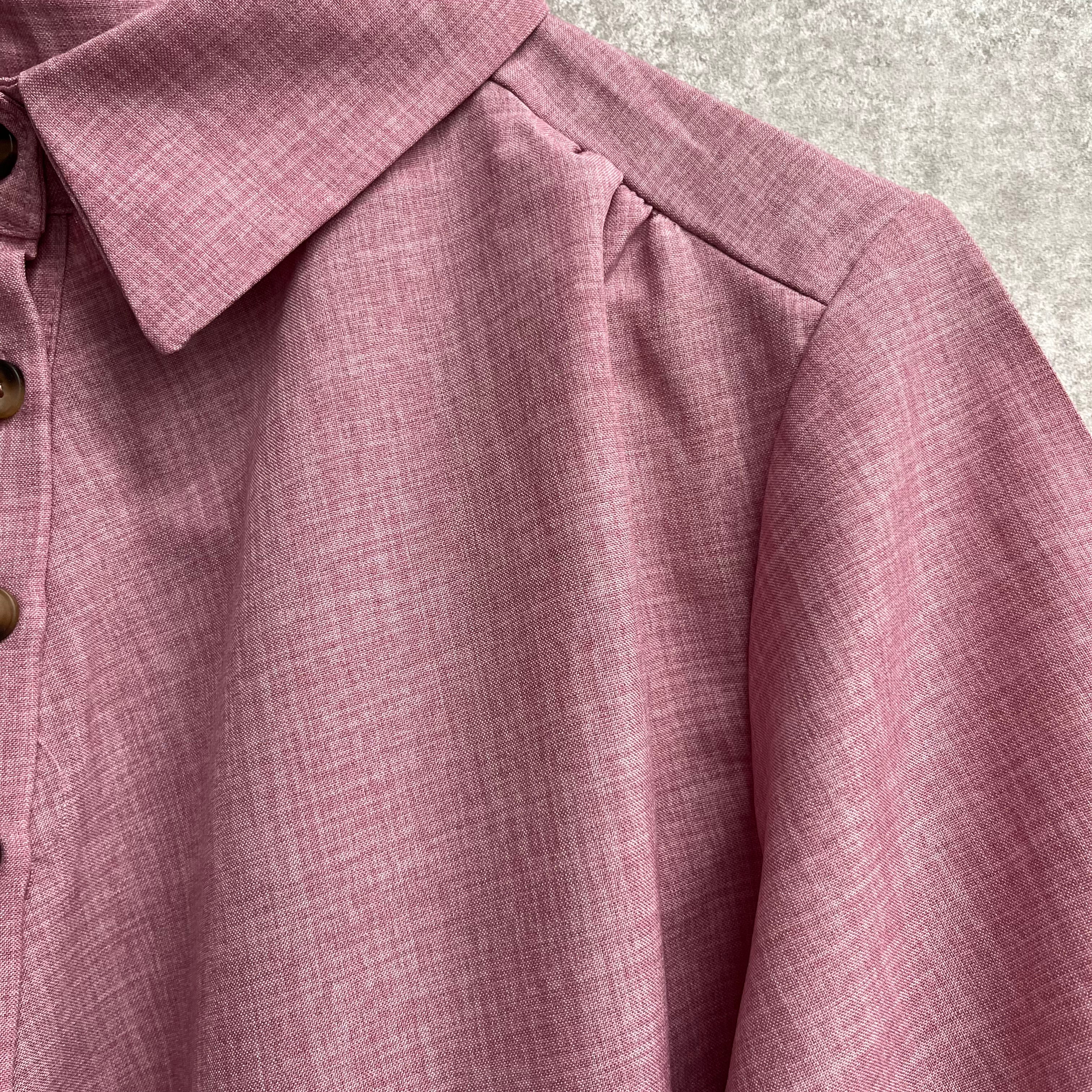 半袖ブラウス ピンク※4/9~15迄に順次発送予定