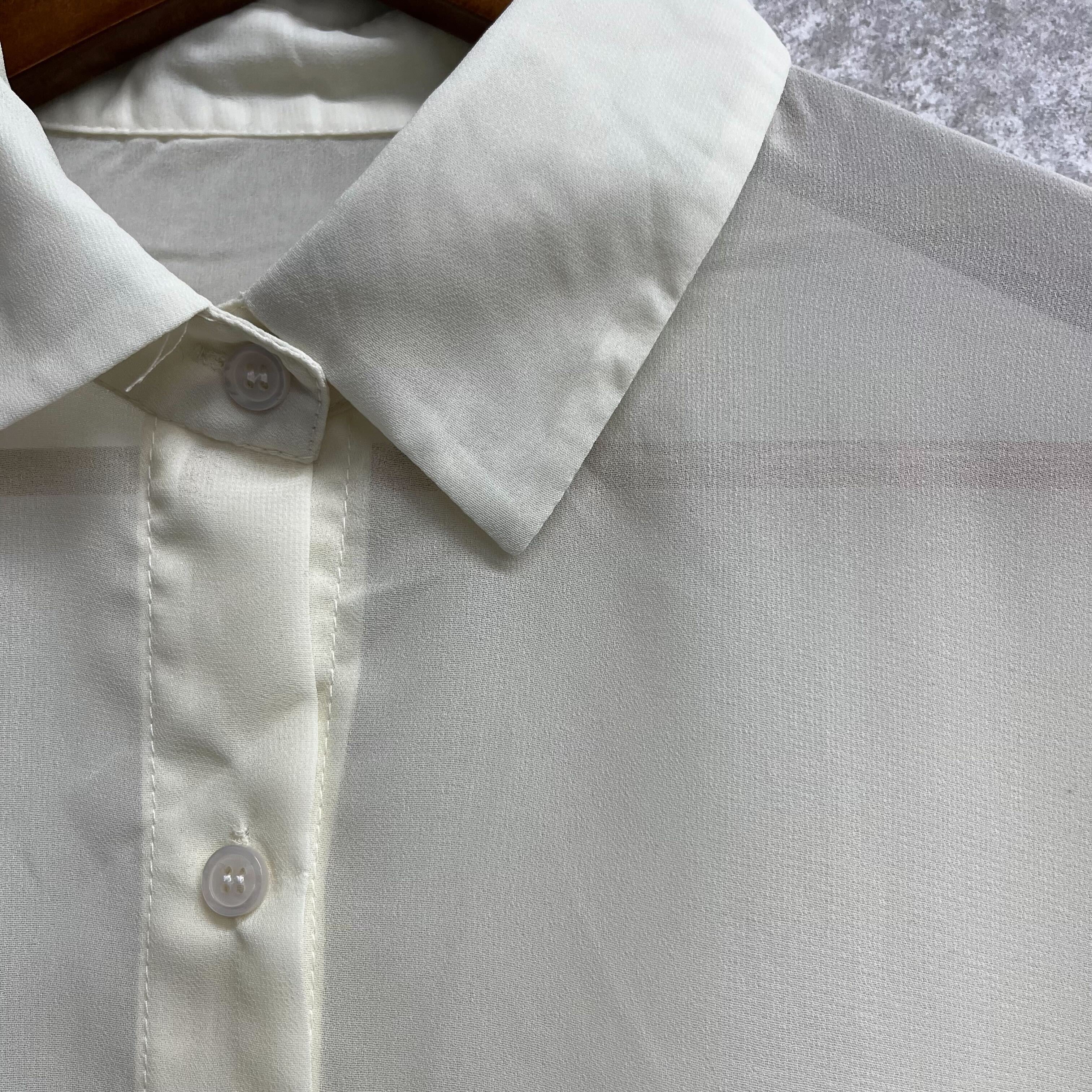 長袖シアーシャツ イエロー※7/16~22迄に順次発送予定