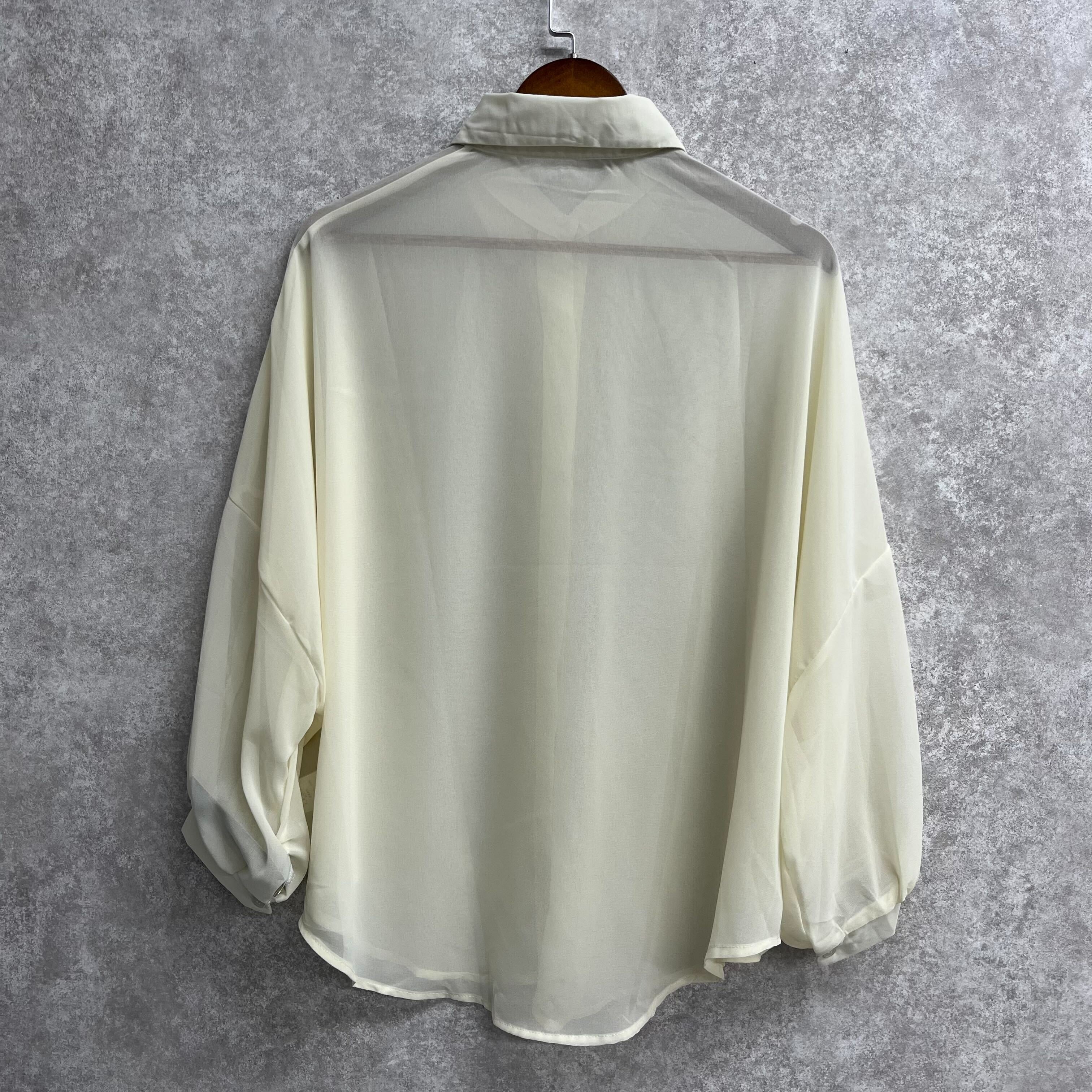 長袖シアーシャツ イエロー※7/16~22迄に順次発送予定