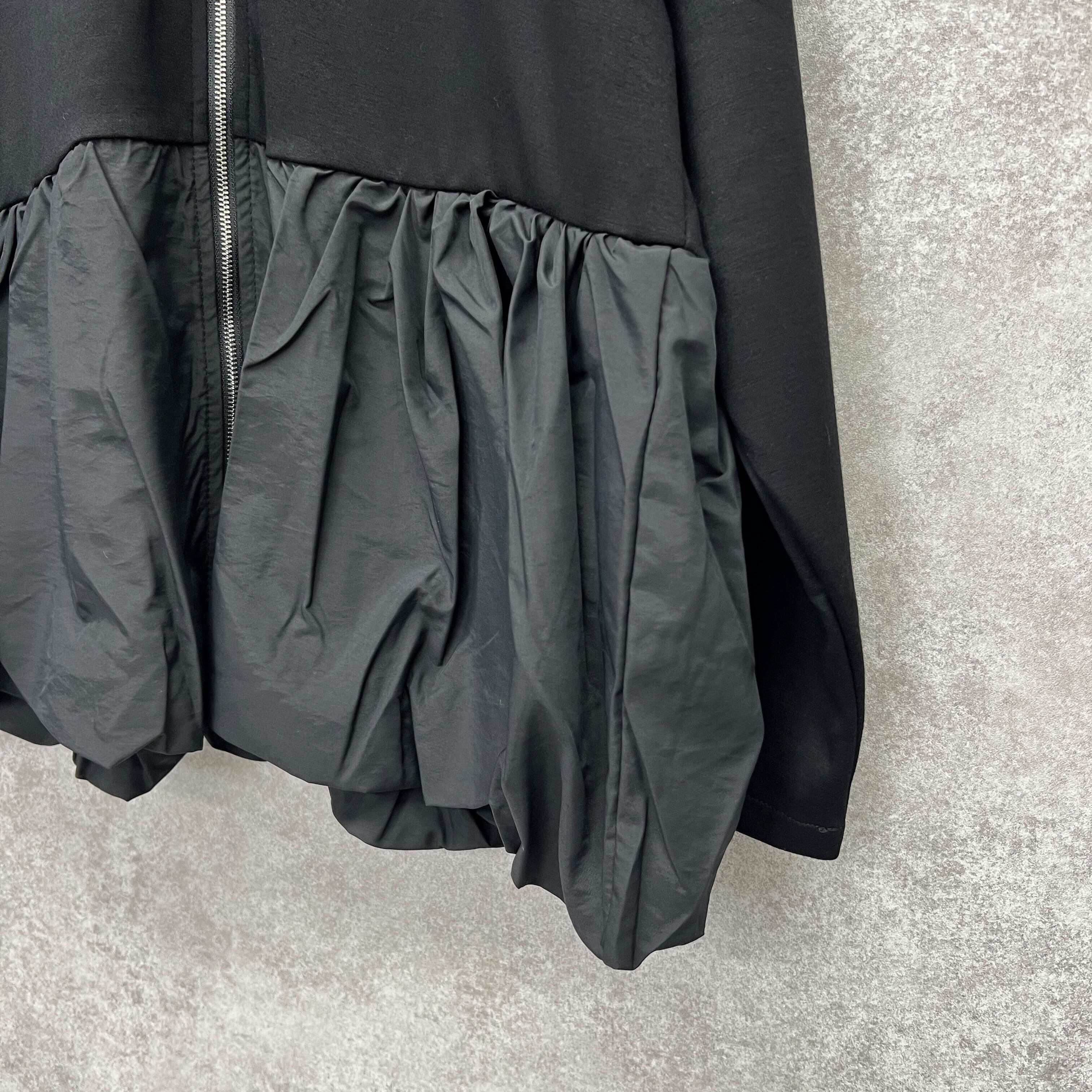 フレアジッパーチュニック ブラック ※10/15迄に順次発送予定