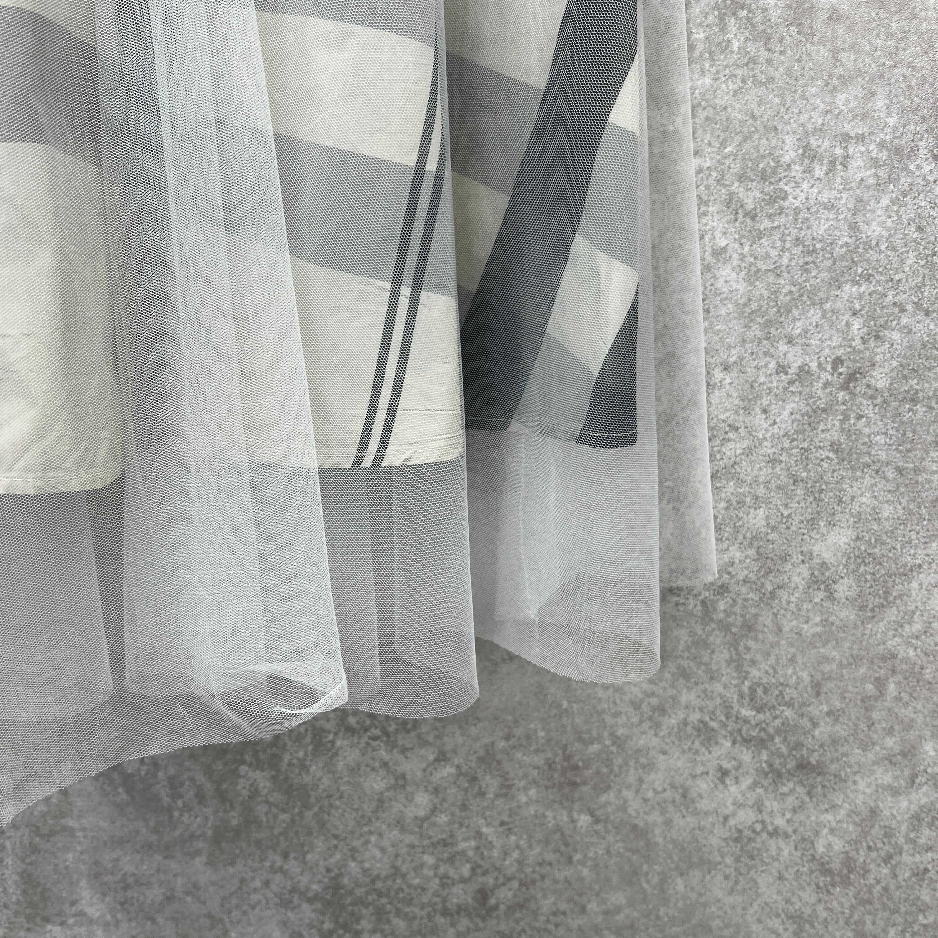 チュールロングチェックスカート ホワイト ※10/15迄に順次発送予定