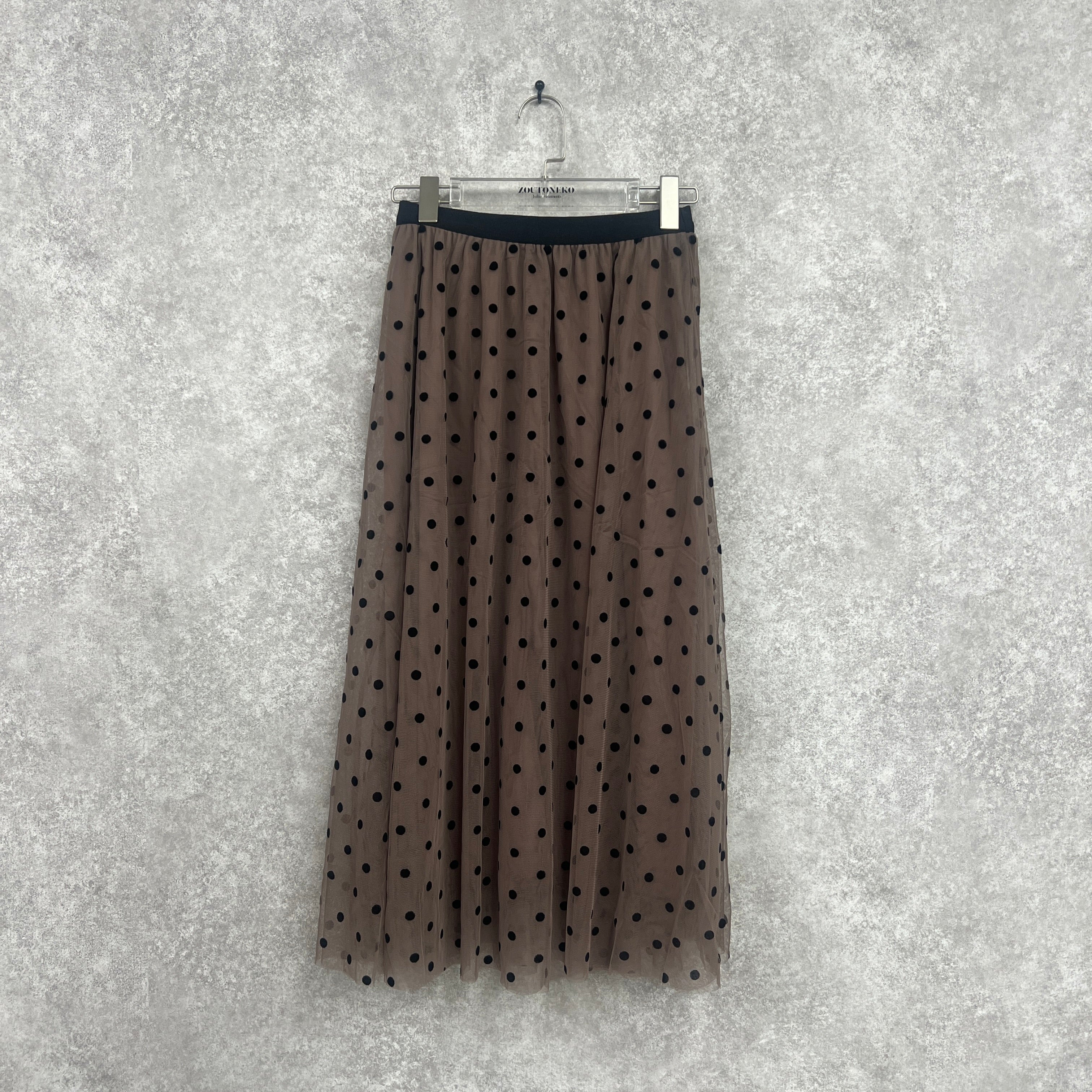 ドットチュールスカート ピンクベージュ※10/21迄に順次発送予定