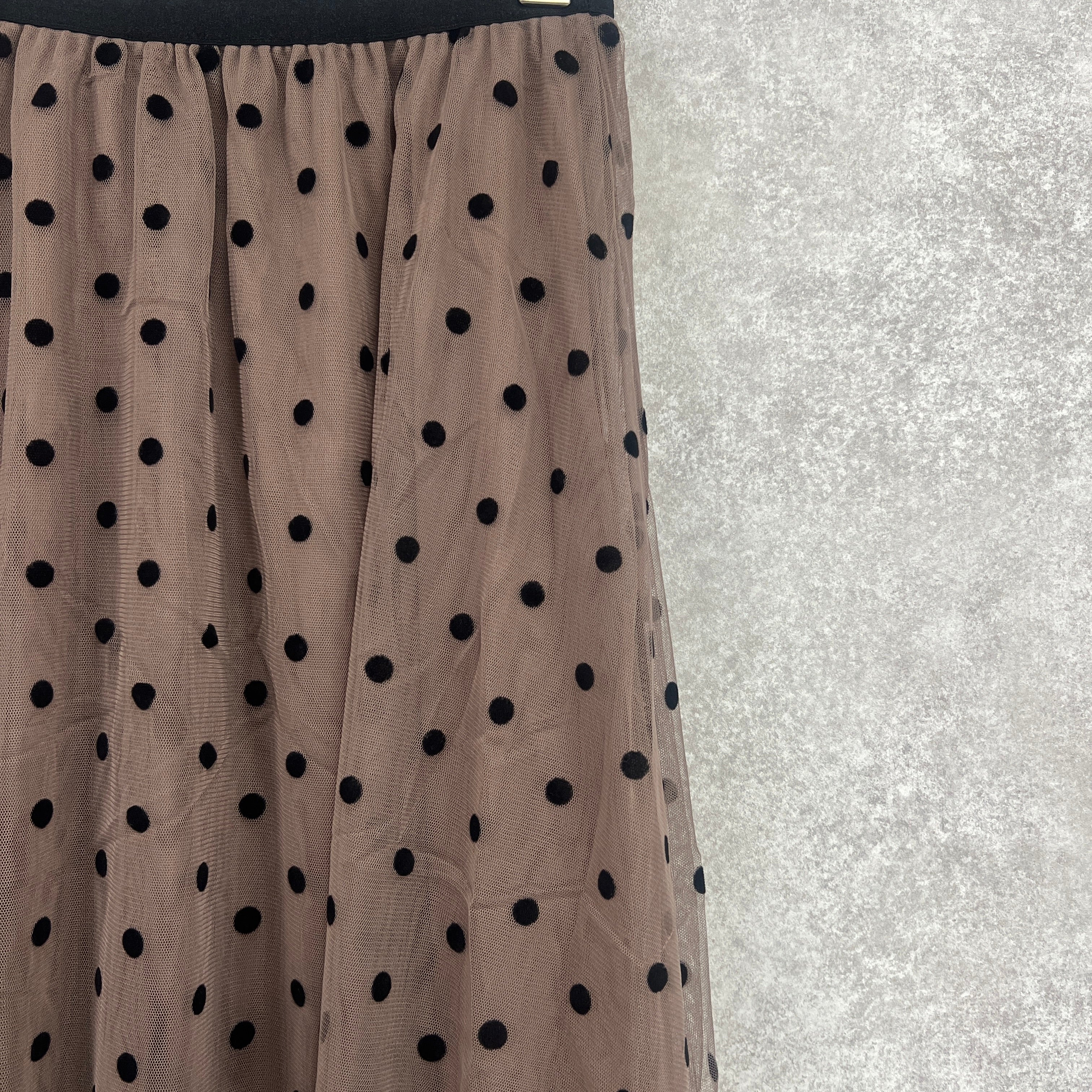 ドットチュールスカート ピンクベージュ※10/21迄に順次発送予定