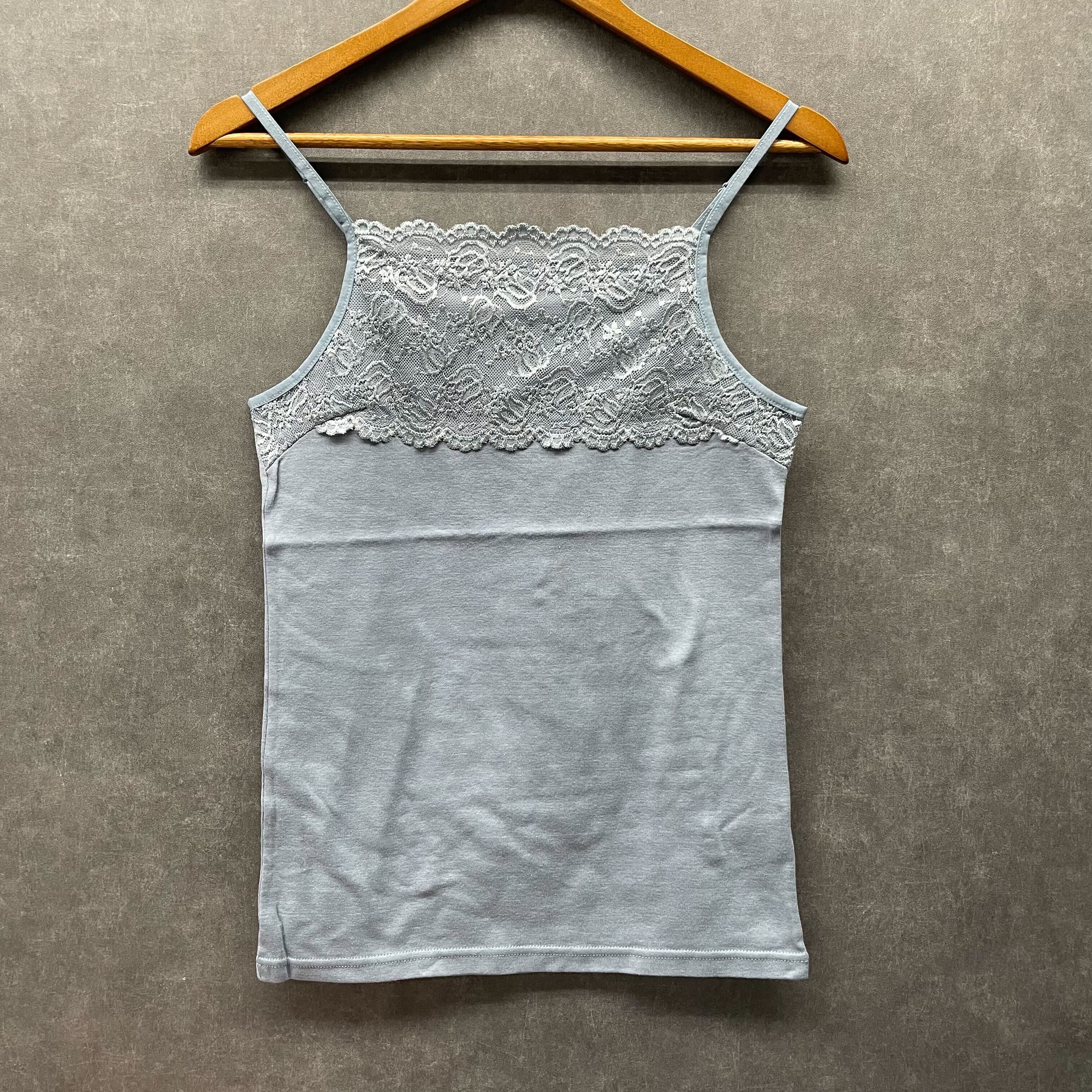 コットンレースキャミソール ライトブルー※5/21~27迄に順次発送予定