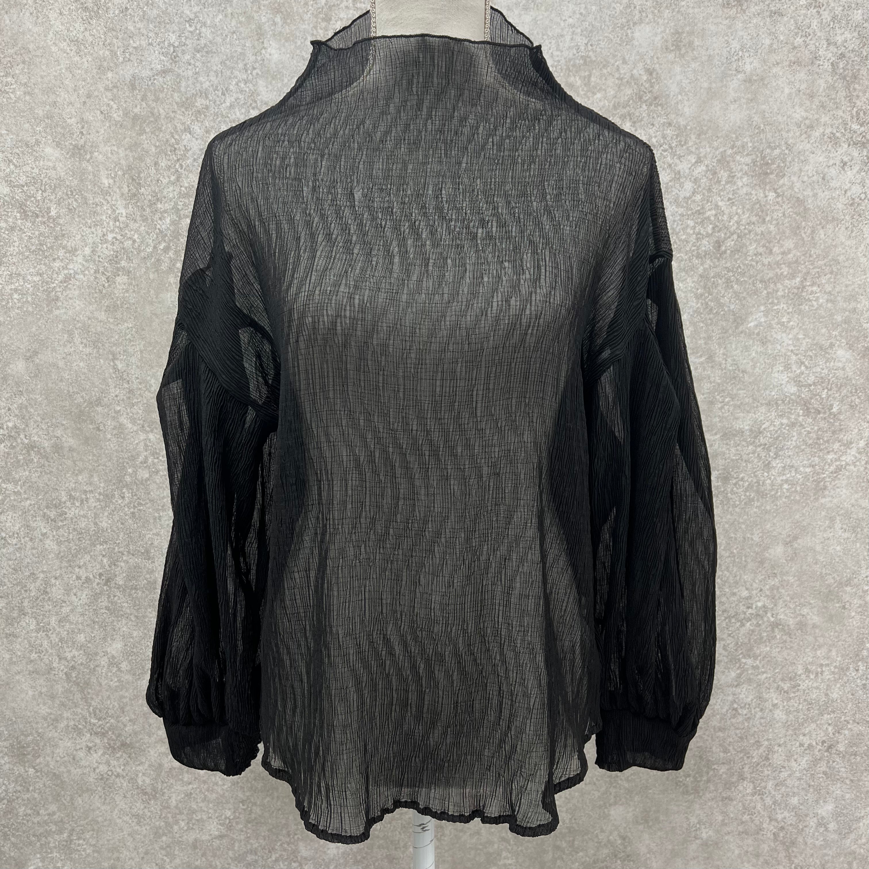 シアーブラウス ブラック ※7/30~8/5より順次発送予定