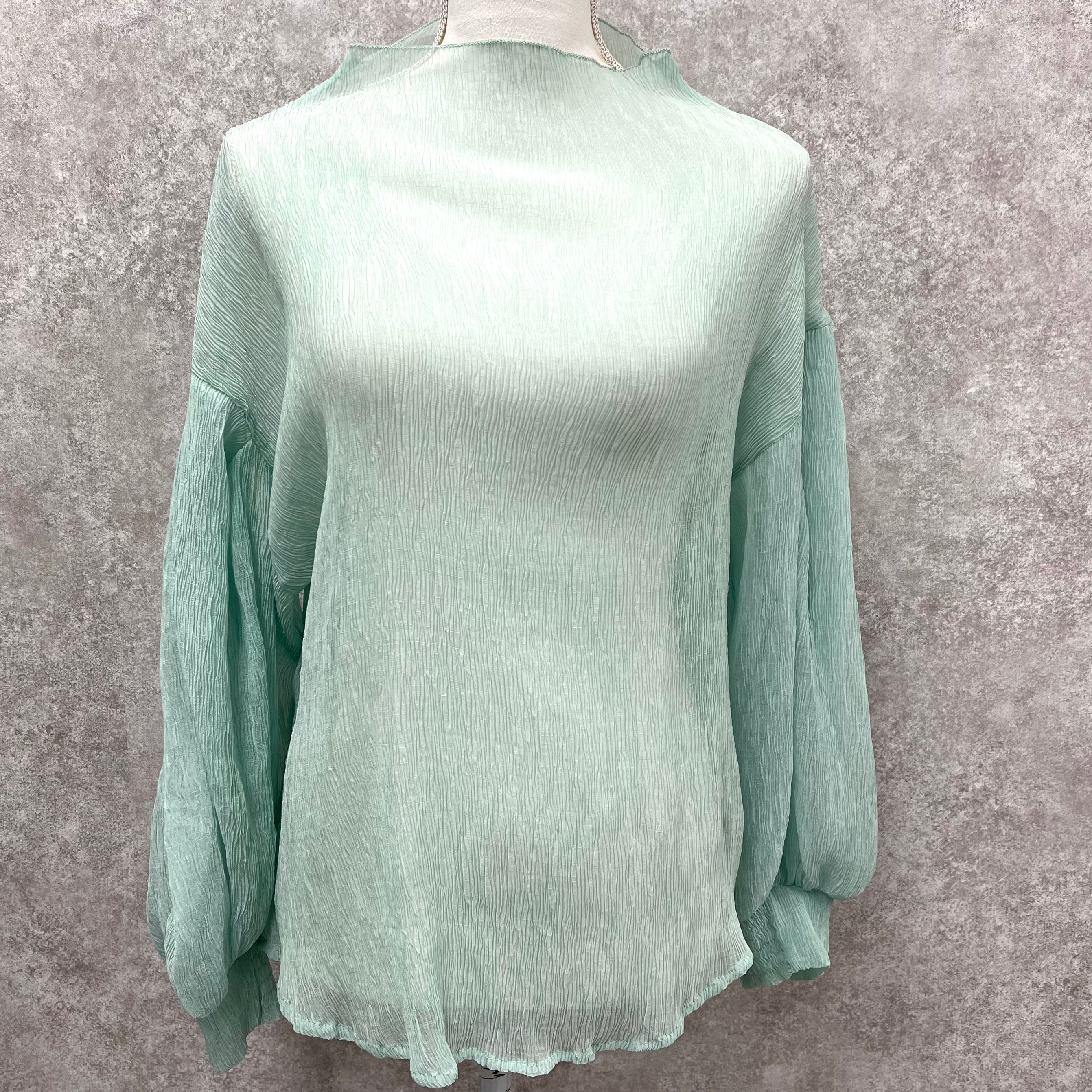 シアーブラウス ミント ※7/30~8/5より順次発送予定