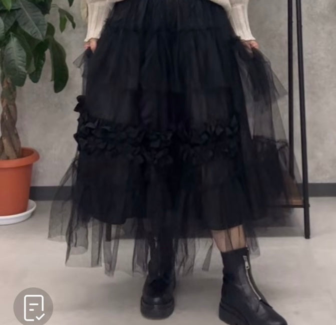 段チュール スカートブラック ※11/5迄に順次発送予定