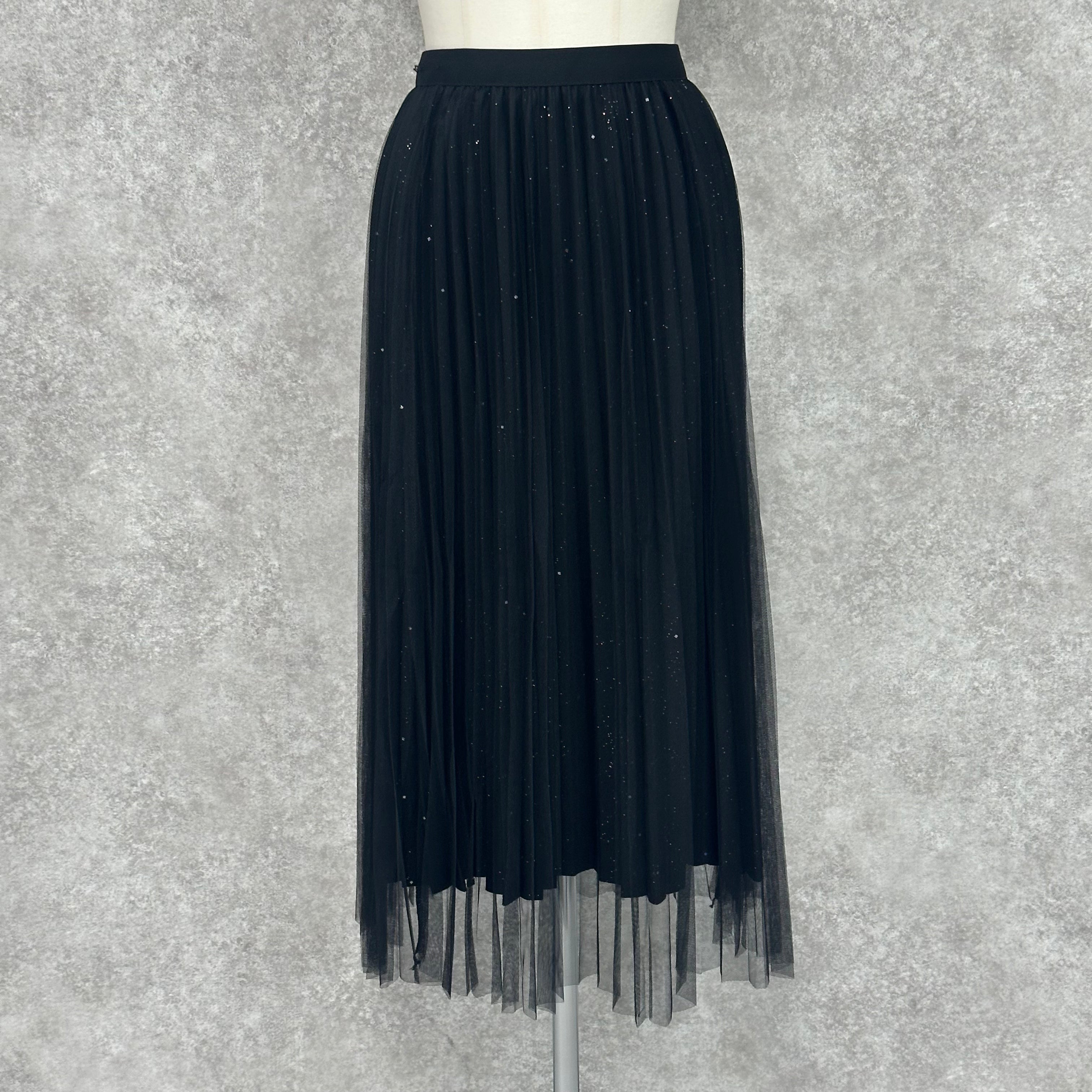 ラメチュールスカート ブラック ※10/7迄に順次発送予定