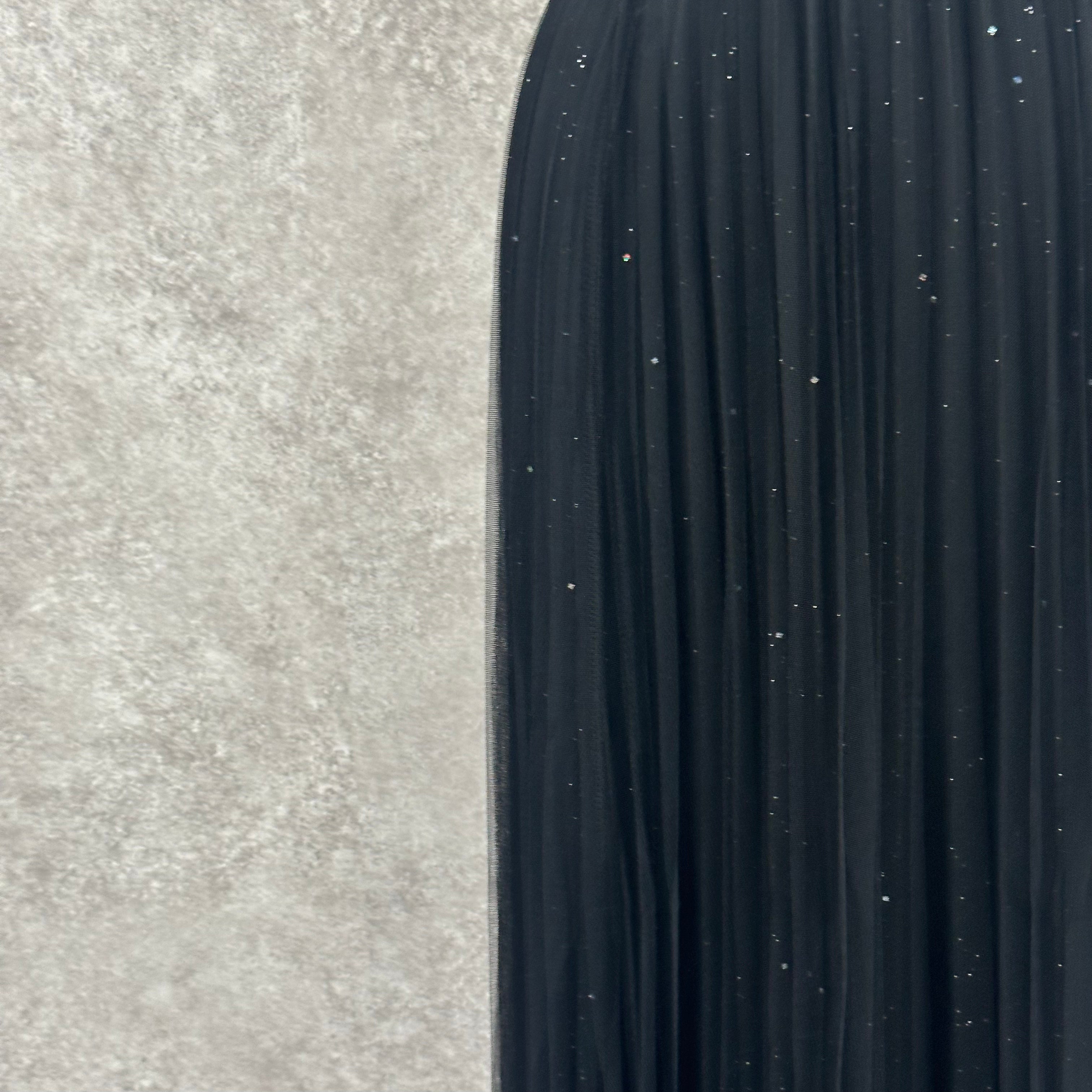 ラメチュールスカート ブラック ※10/7迄に順次発送予定