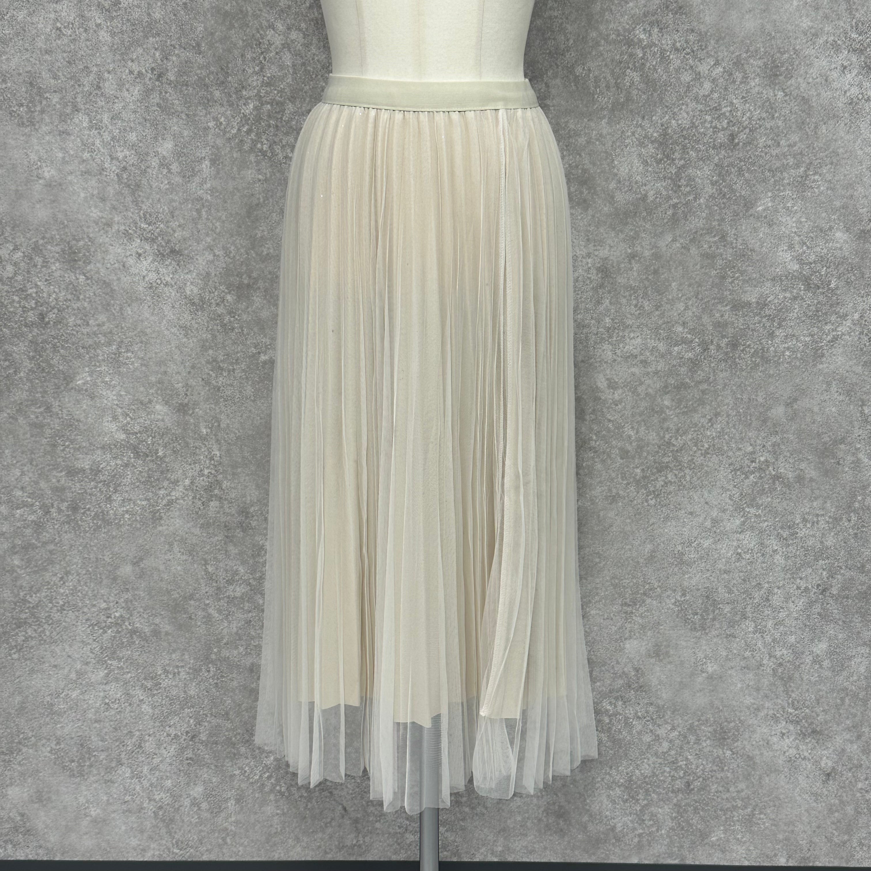 ラメチュールスカート ホワイト ※10/7迄に順次発送予定