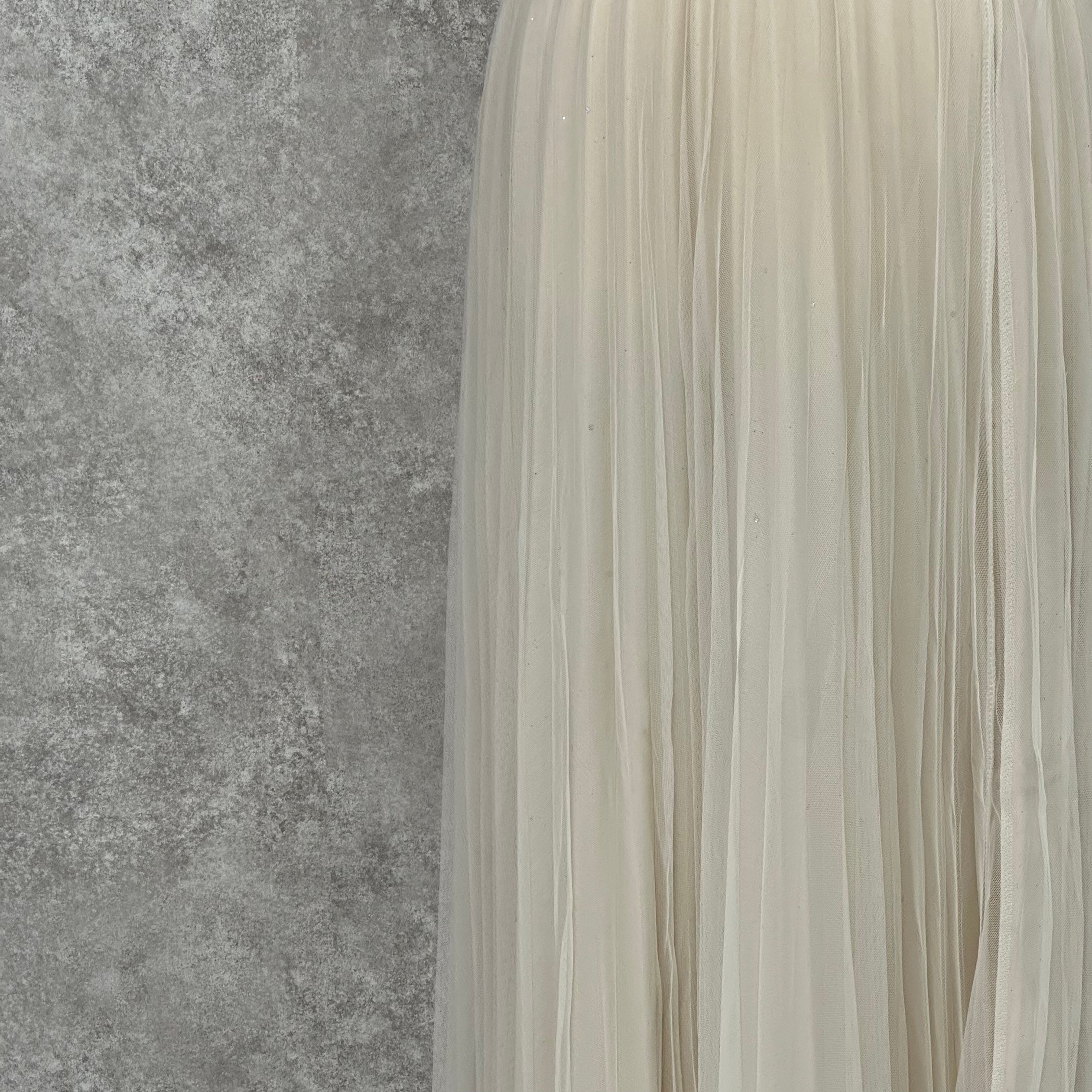 ラメチュールスカート ホワイト ※10/7迄に順次発送予定