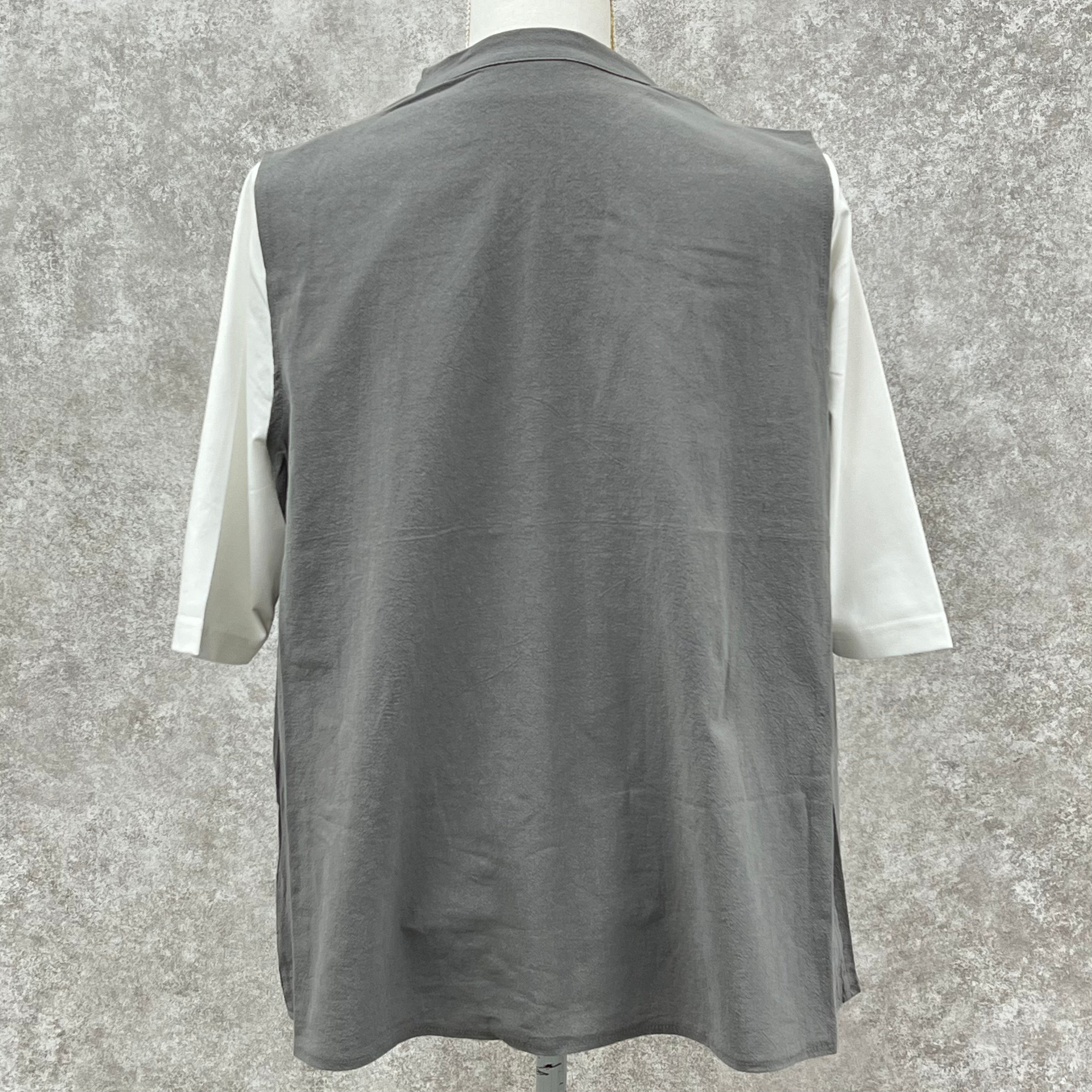 【在庫5点以下】ジレ&Tシャツ アンサンブル ホワイト ※4/15迄に順次発送予定
