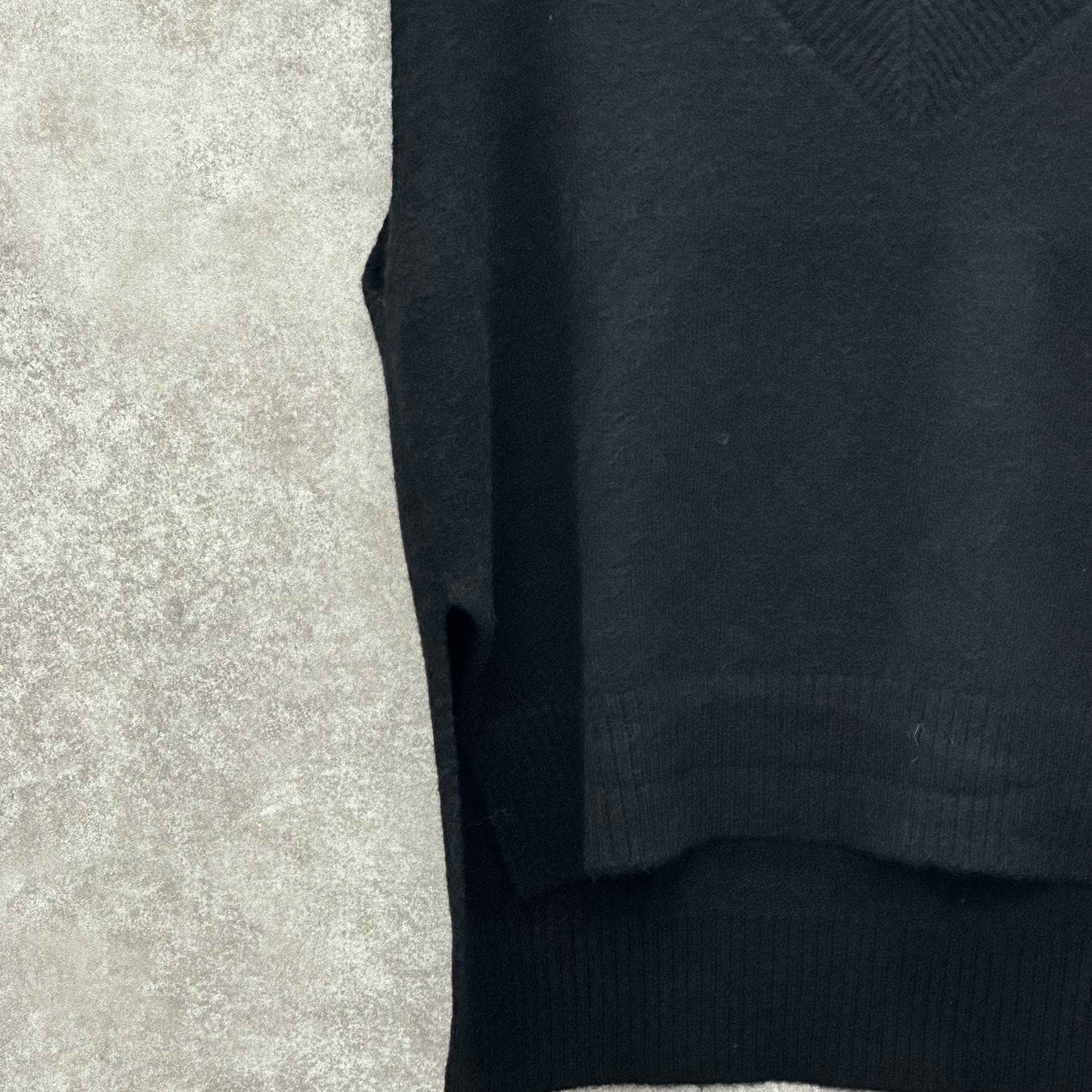 Vネックニットベスト ブラック ※1/27迄に順次発送予定