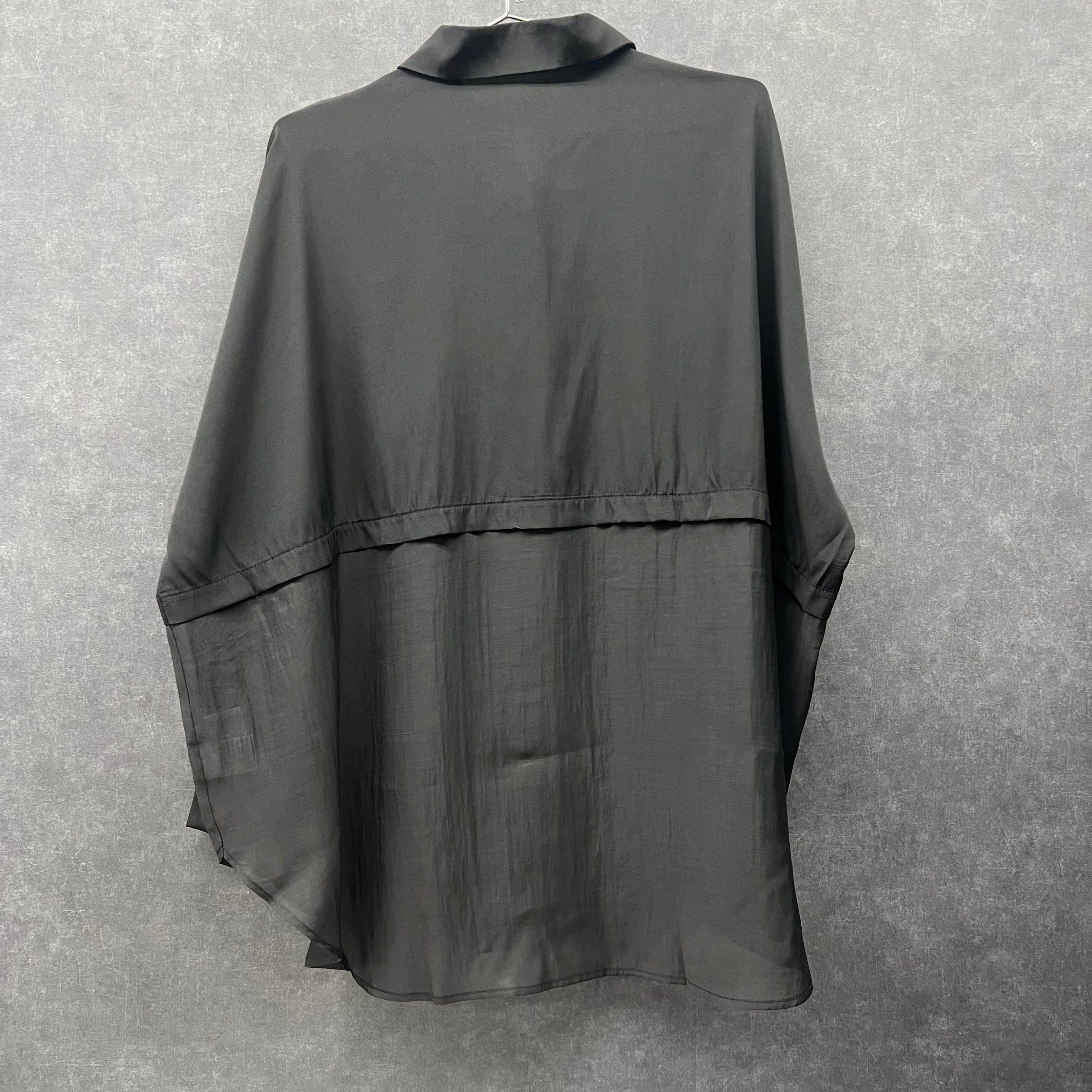 シアー切替ドルマンシャツ ブラック ※5/7~13までに順次発送予定
