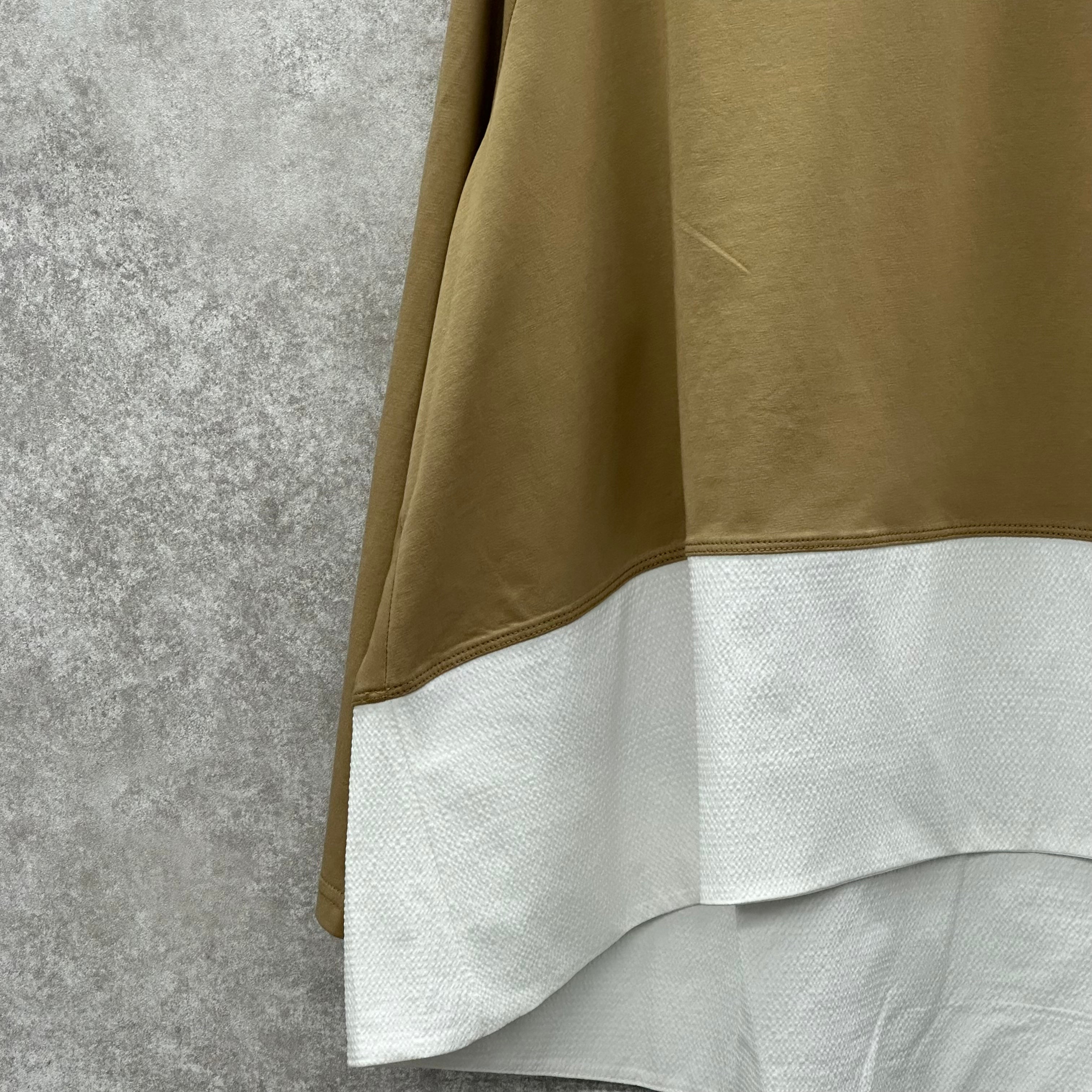 【在庫5点以下】重ね着風トップス ホワイト ※4/15迄に順次発送予定