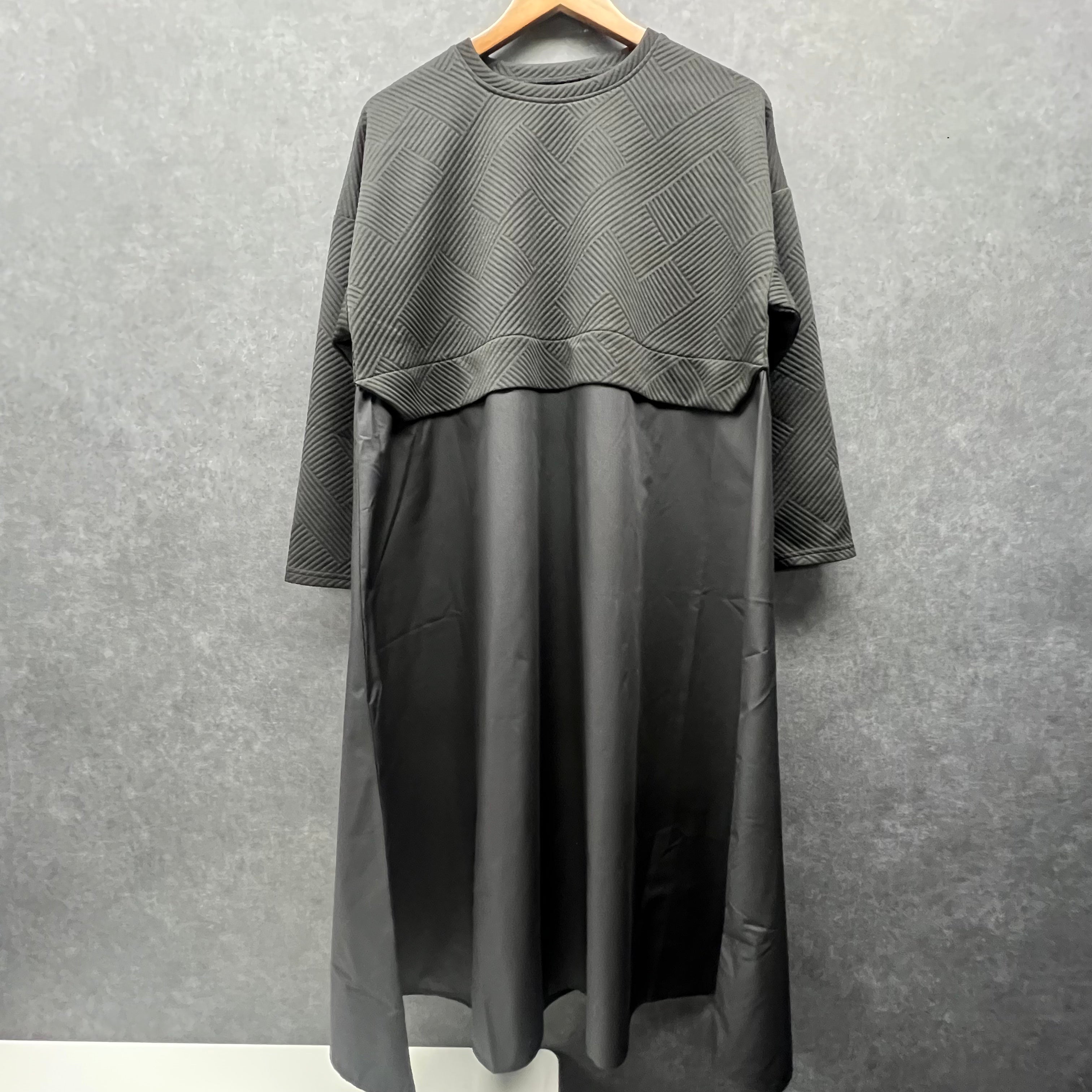 ジャガードトップスドッキングワンピース ブラック ※2/25迄に順次発送予定