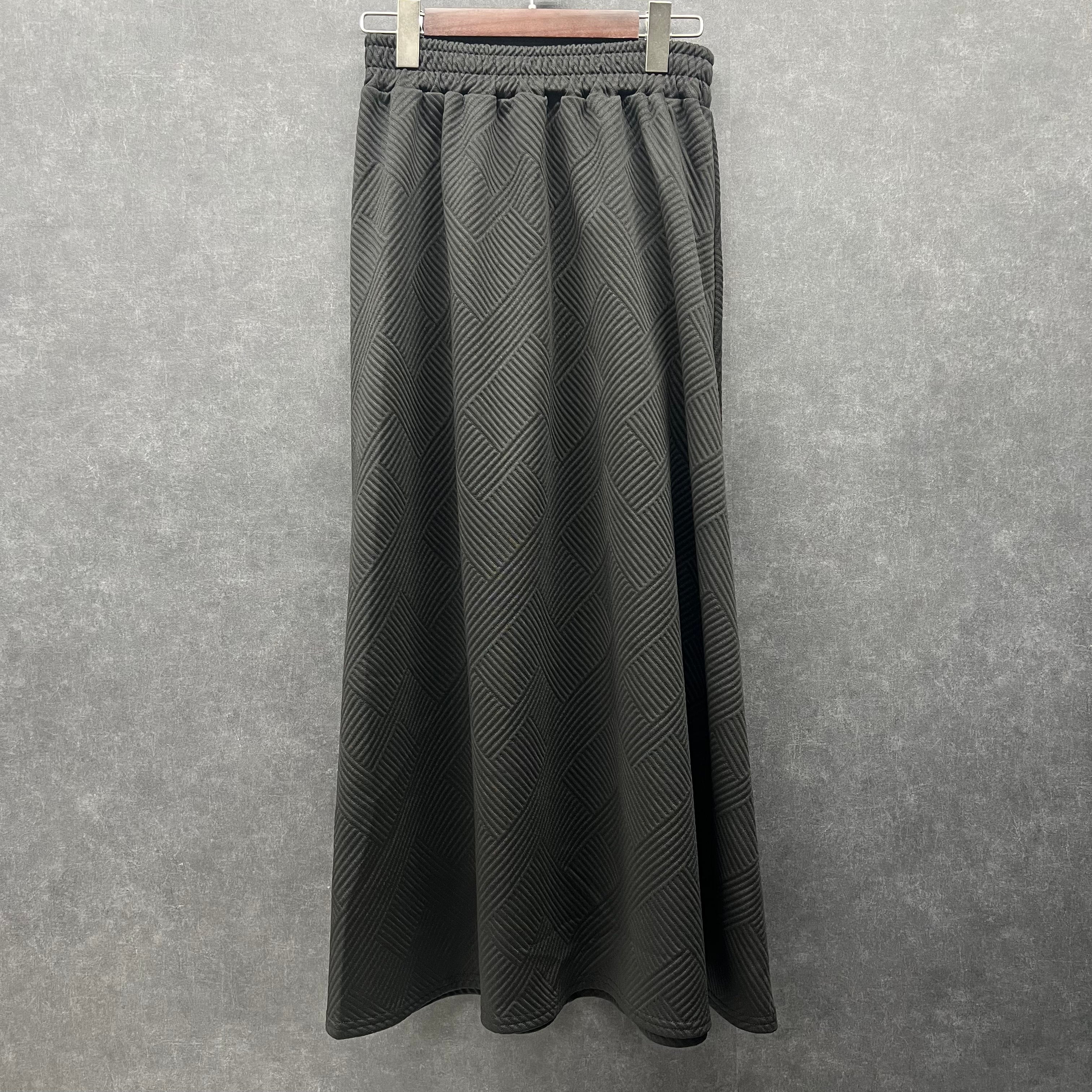 ジャージーワイドスカート ブラック ※2/25迄に順次発送予定