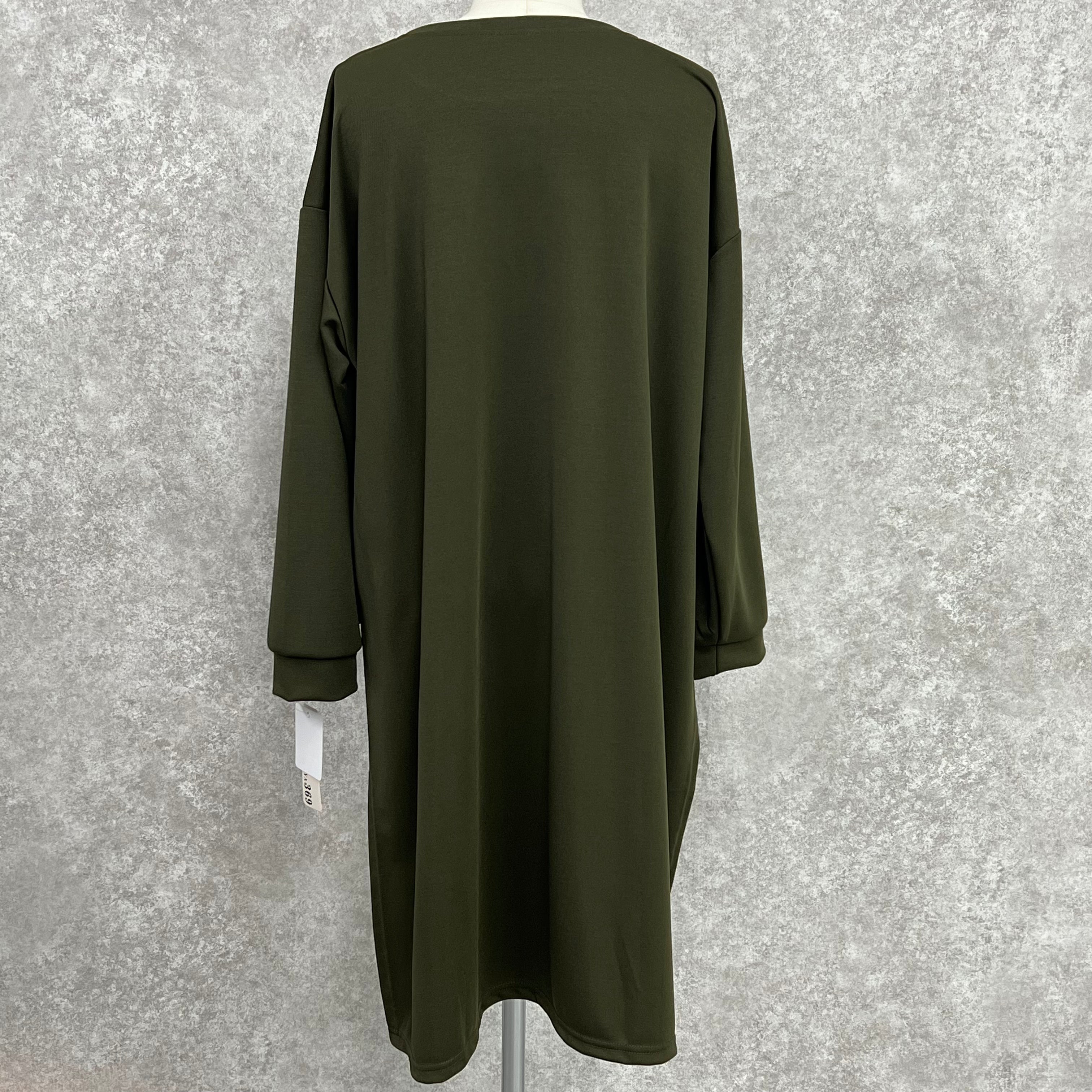 【369】ハイローヘムワンピース カーキ ※11/5迄に順次発送予定