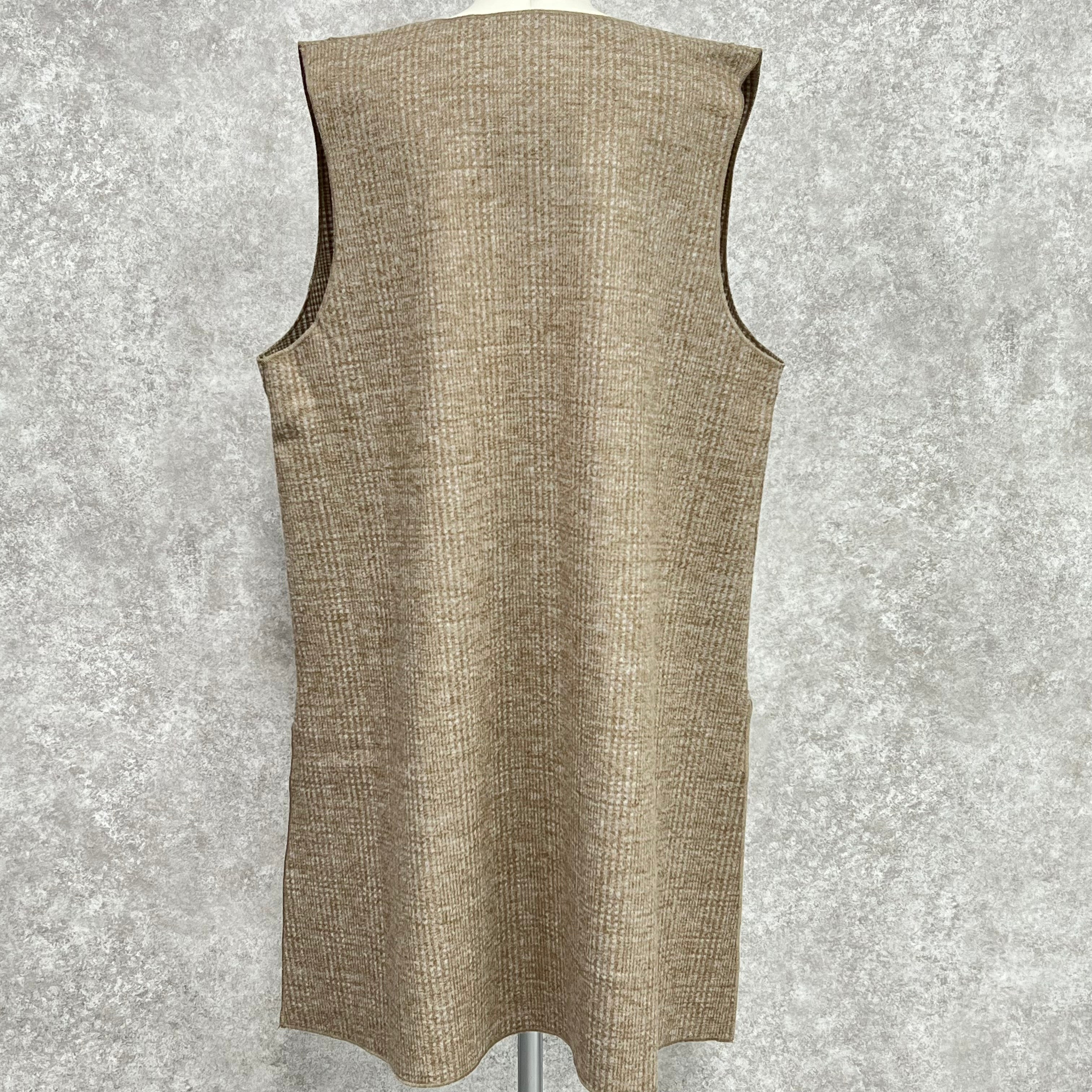 【369】ツィード風ロングジレ ベージュ ※10/7迄に順次発送予定