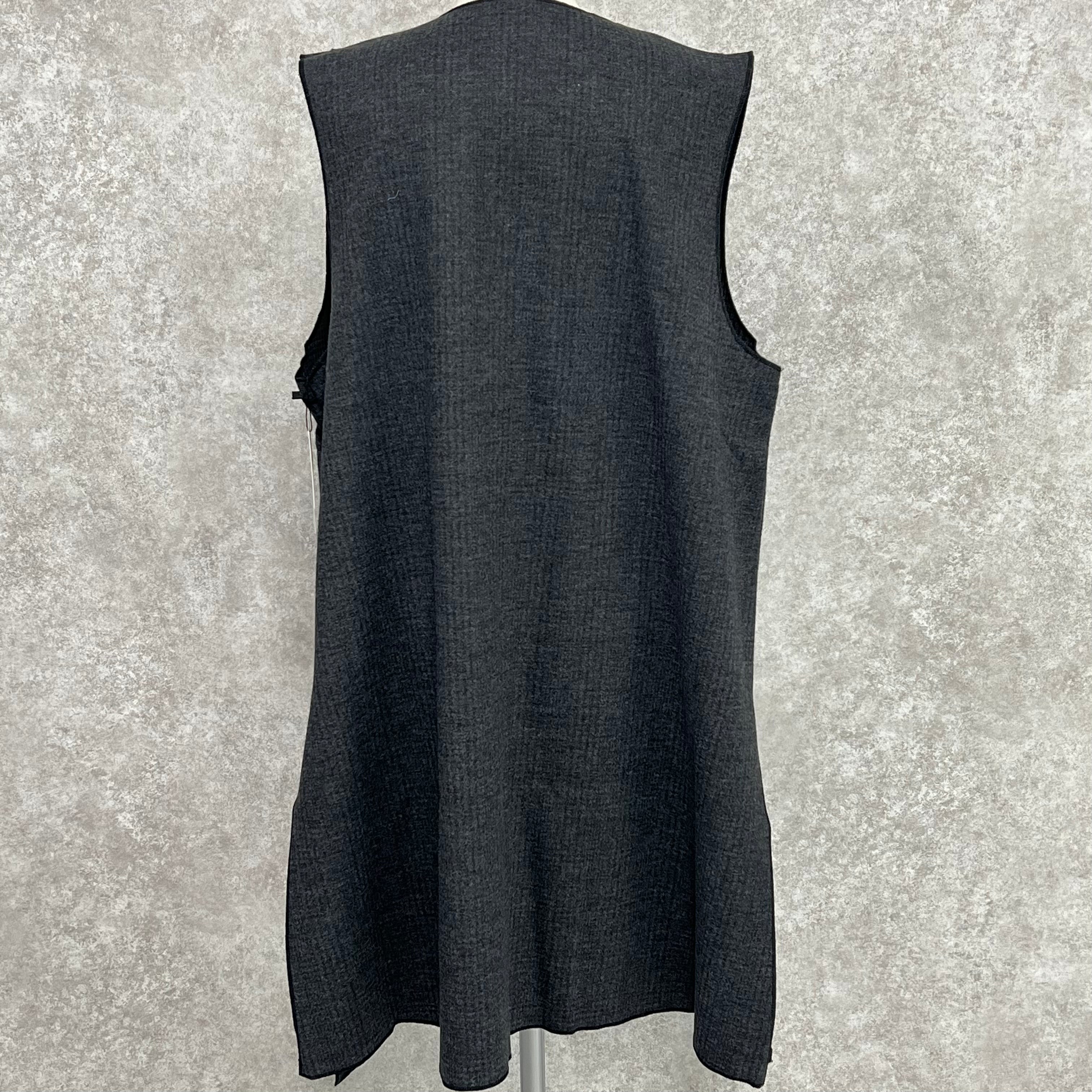 【369】ツィード風ロングジレ グレー ※10/7迄に順次発送予定