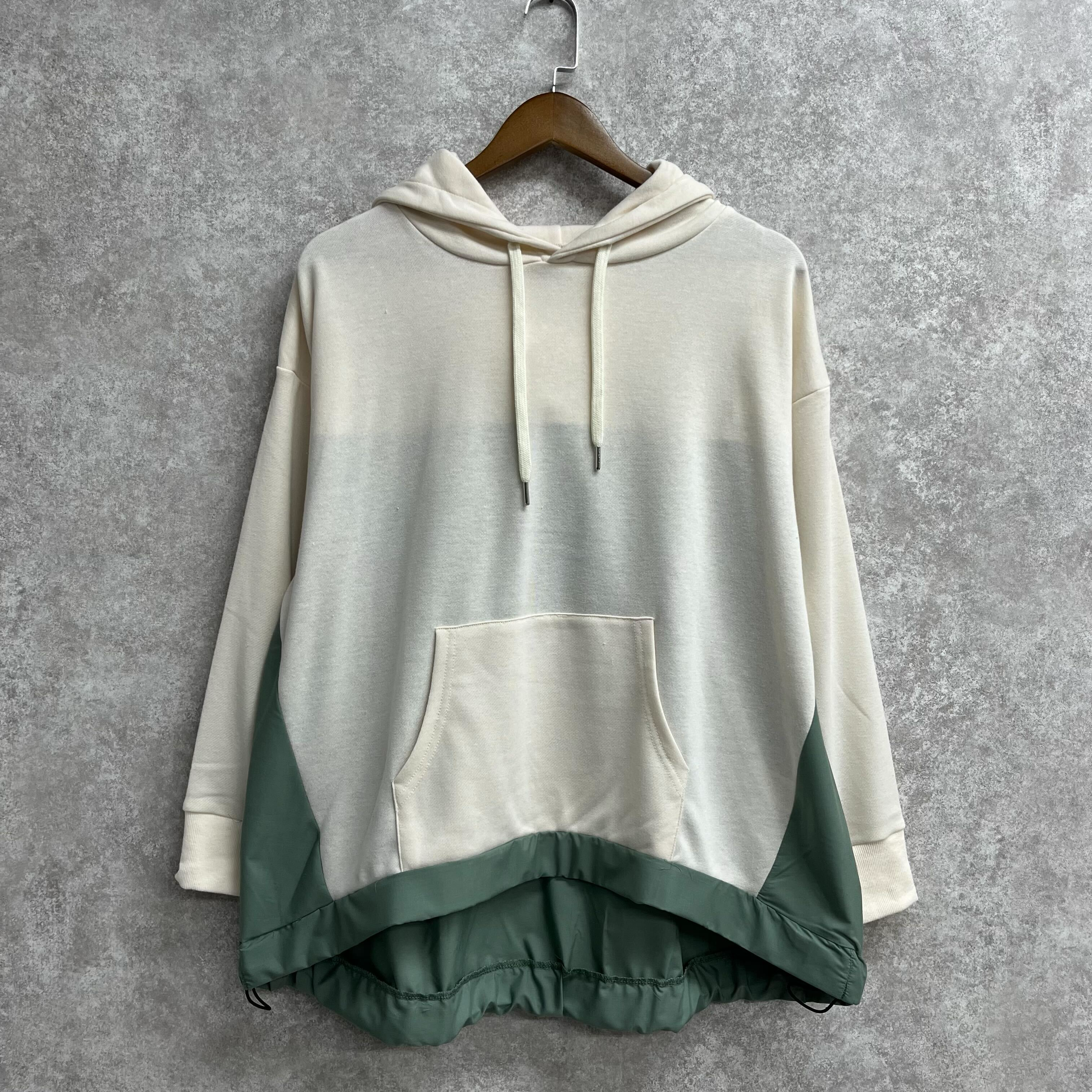 配色切替パーカー ホワイト※3/18迄に順次発送予定