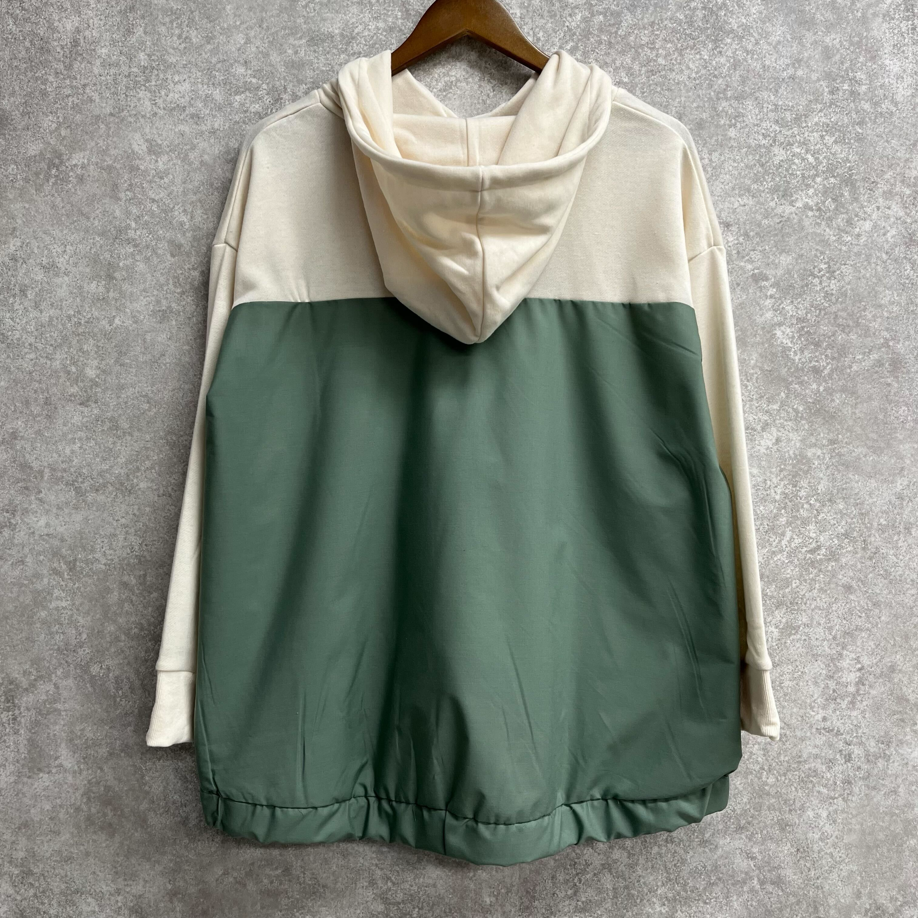 配色切替パーカー ホワイト※3/18迄に順次発送予定