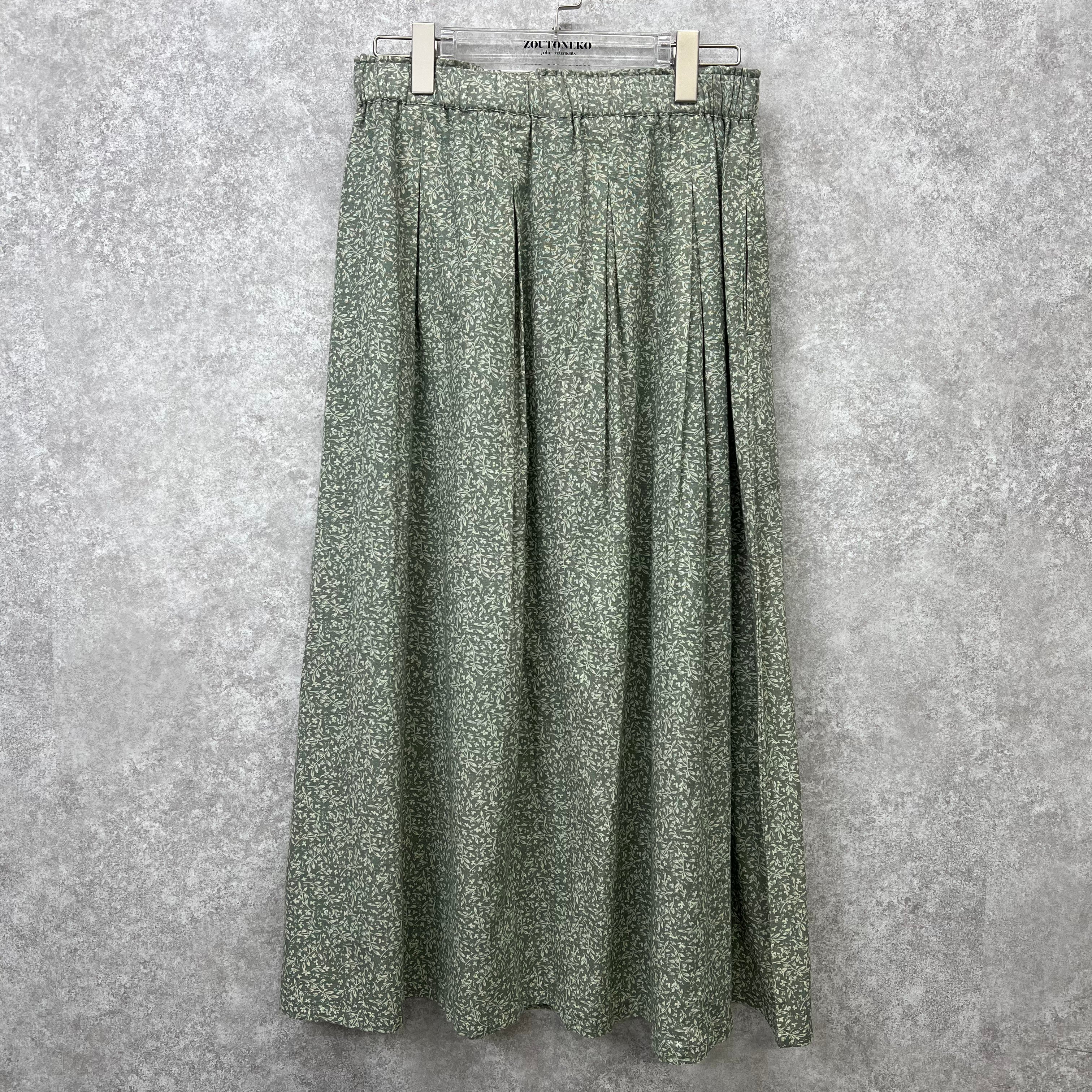 リネンフレアスカート ライトグリーン ※10/15迄に順次発送予定