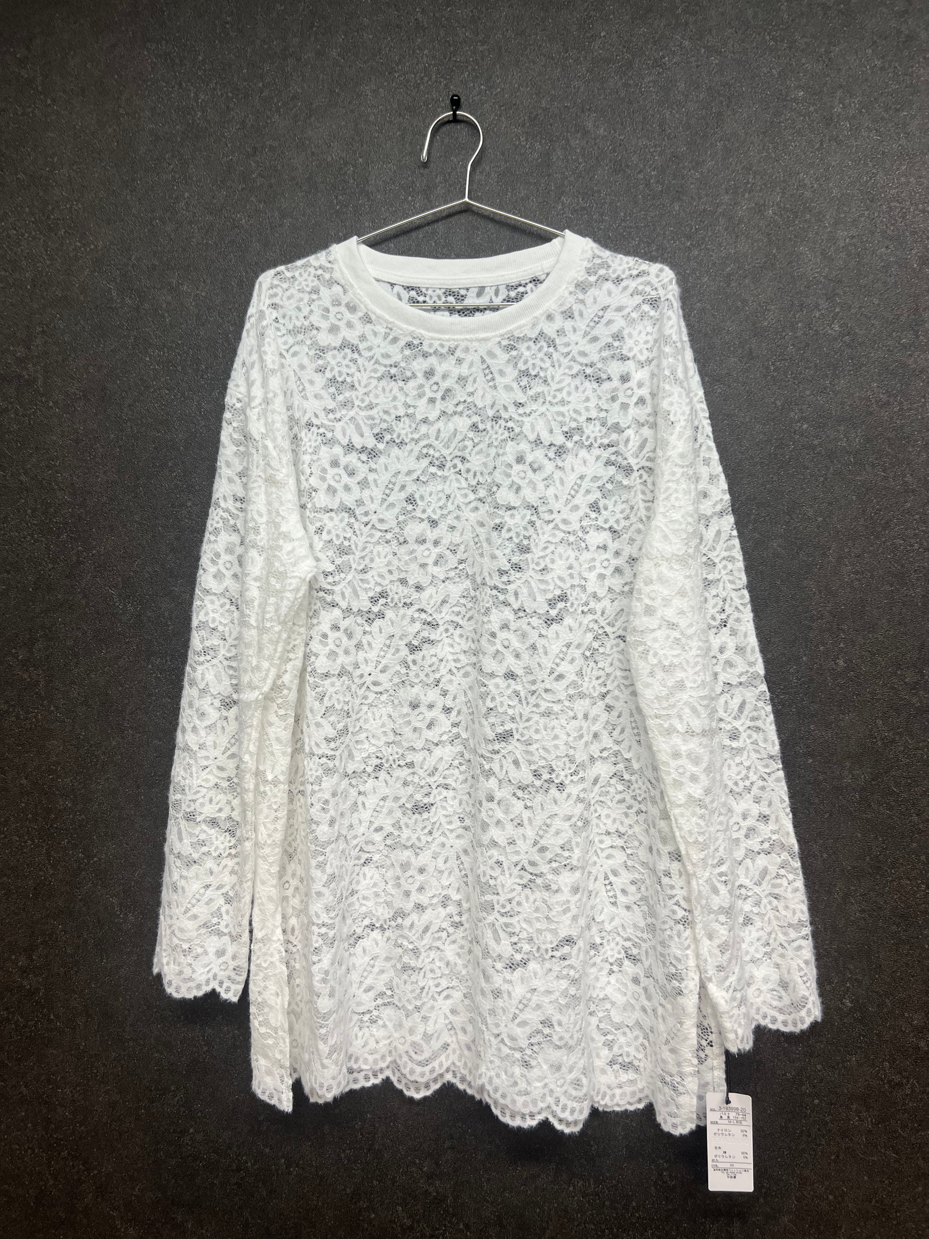 総レースカットソー ホワイト ※1/20迄に順次発送予定