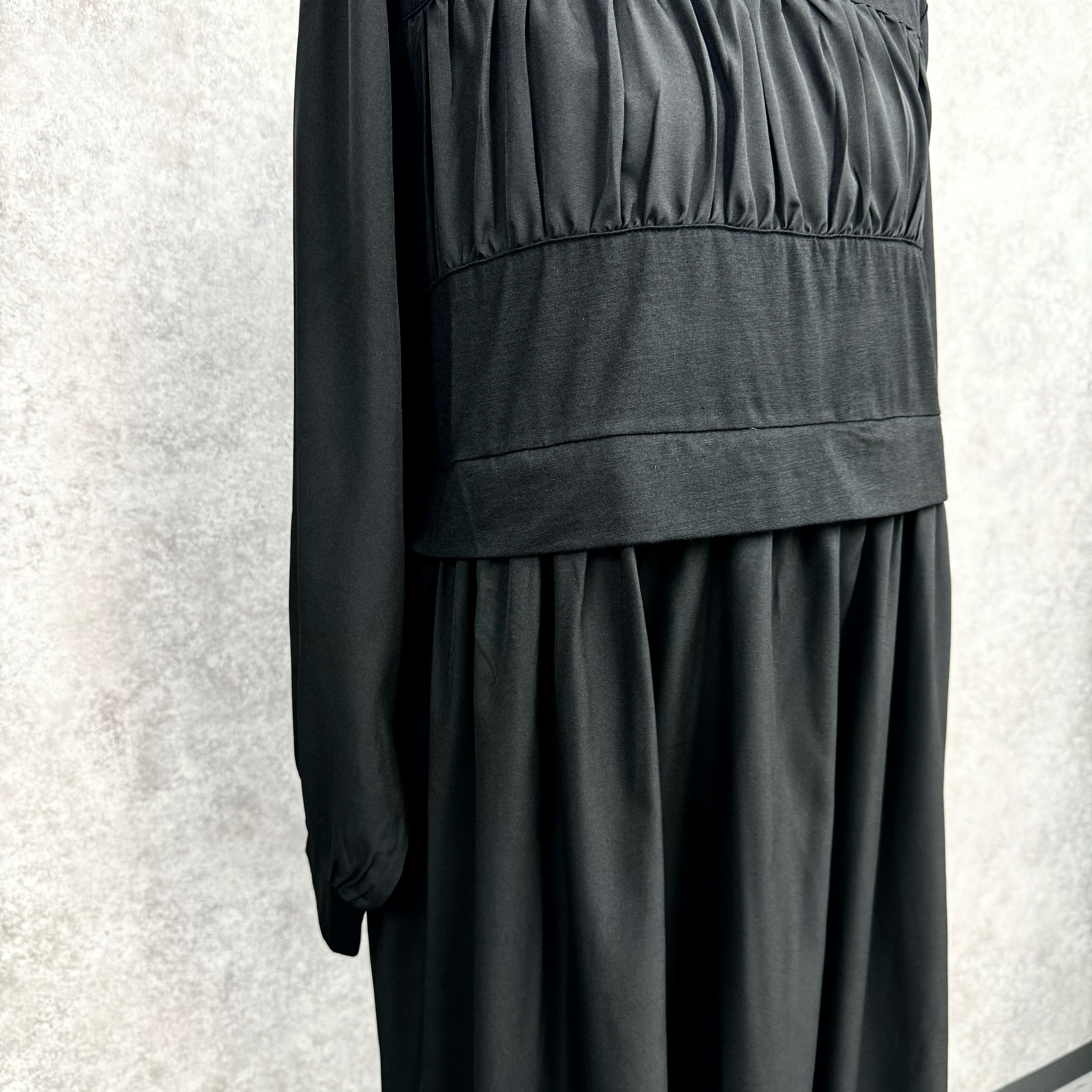 ドッキングデザインワンピース ブラック ※10/21迄に順次発送予定