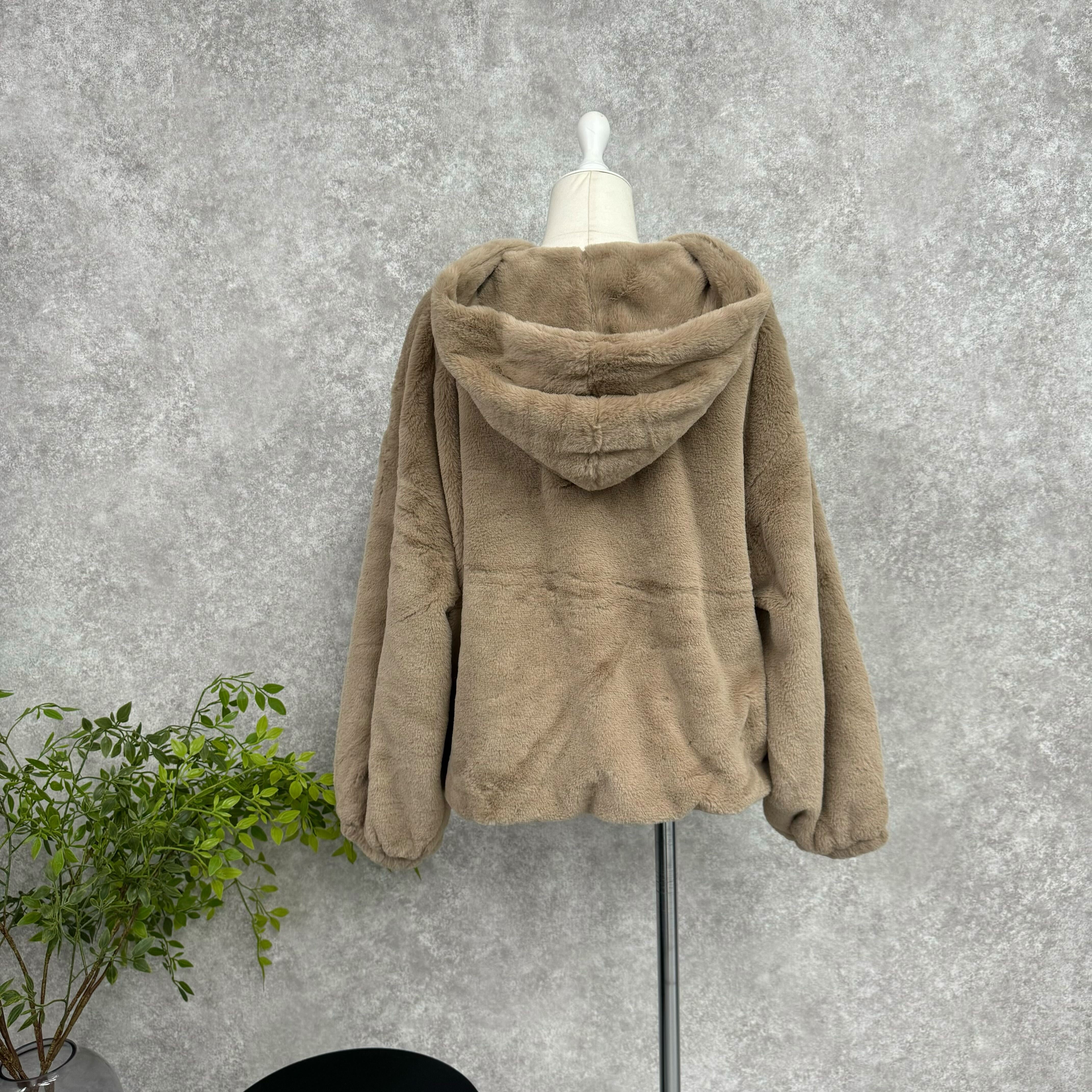 もこもこパーカー ベージュ ※10/15迄に順次発送予定