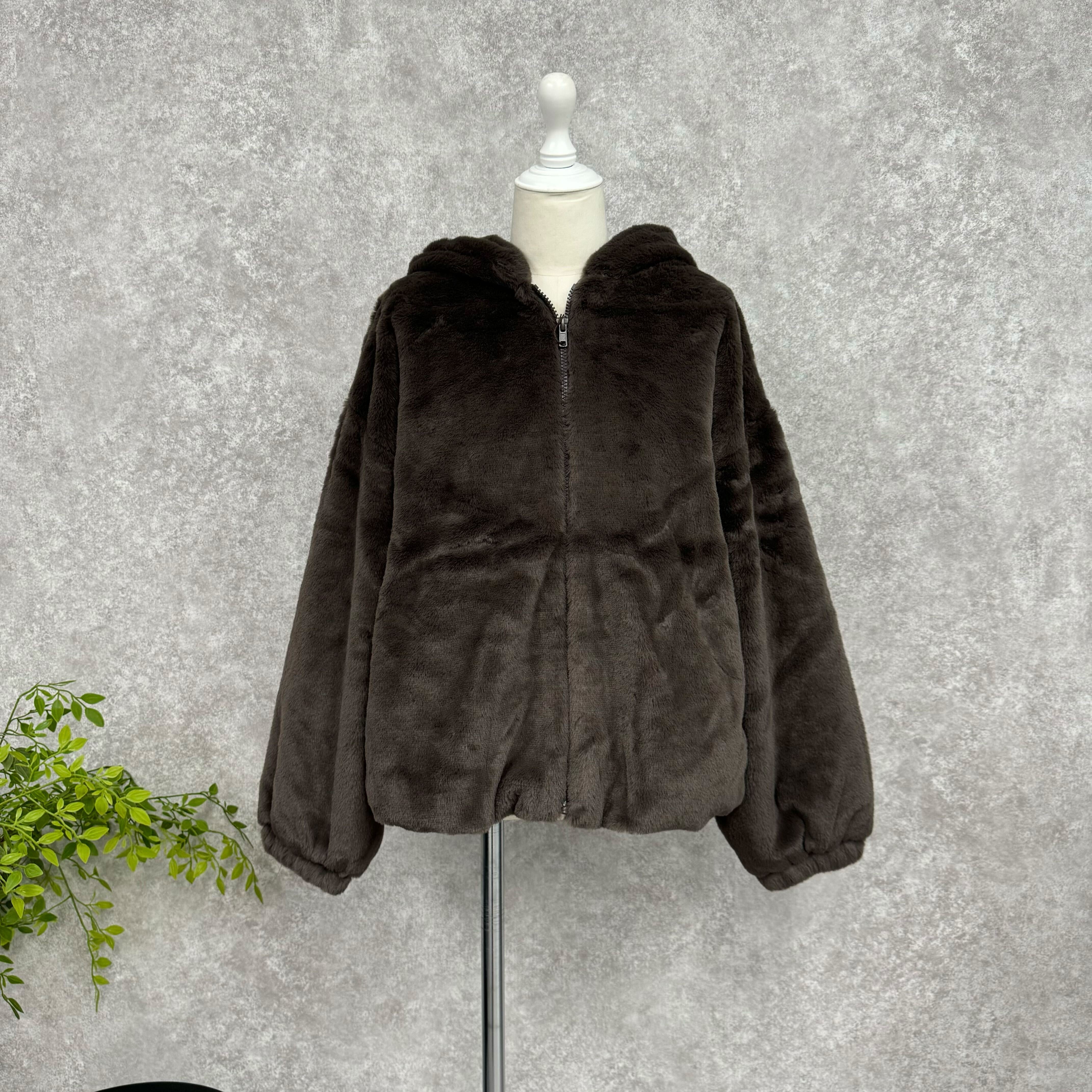 もこもこパーカー ブラウン ※10/15迄に順次発送予定