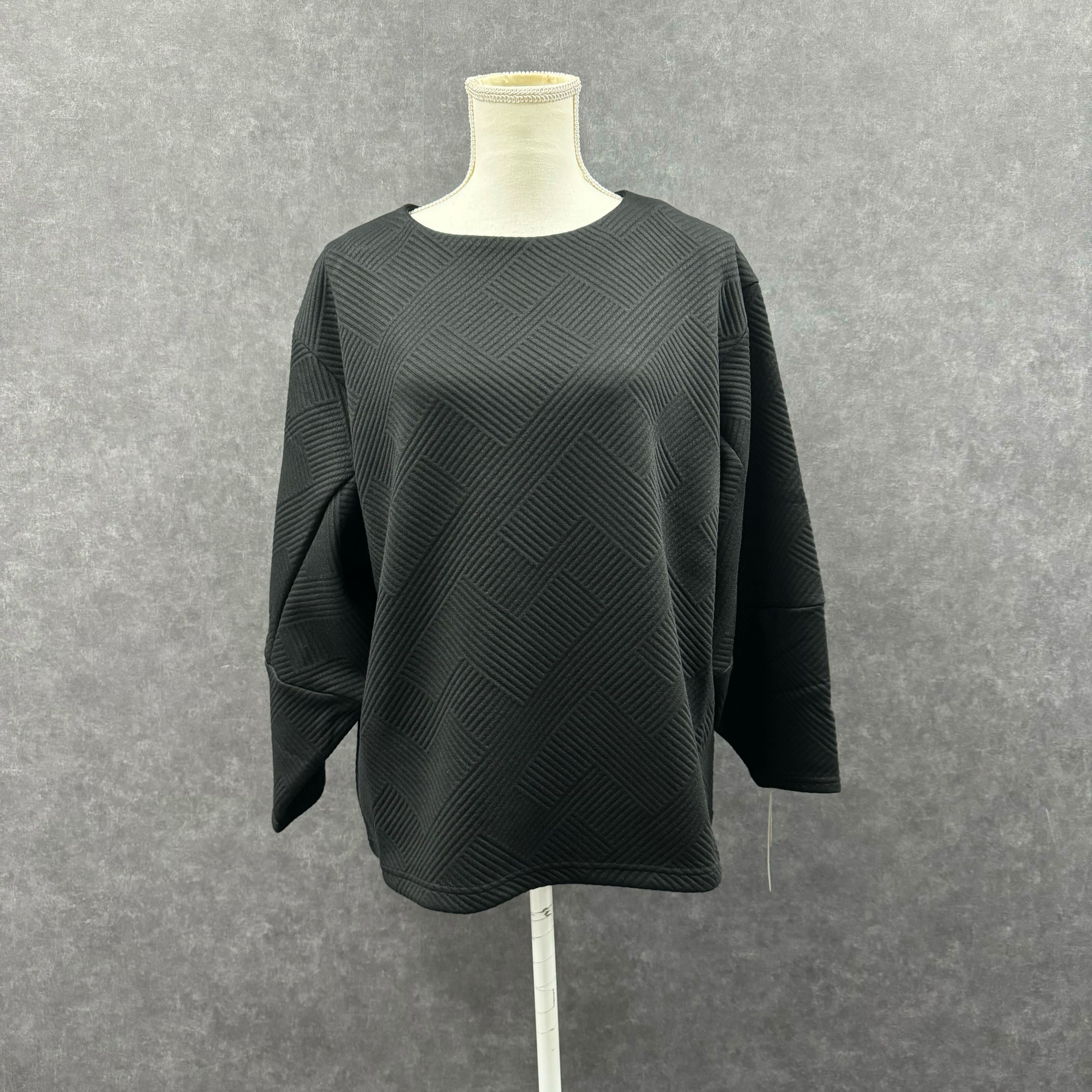 ジャガードリラックスプルオーバー ブラック※10/21迄に順次発送予定